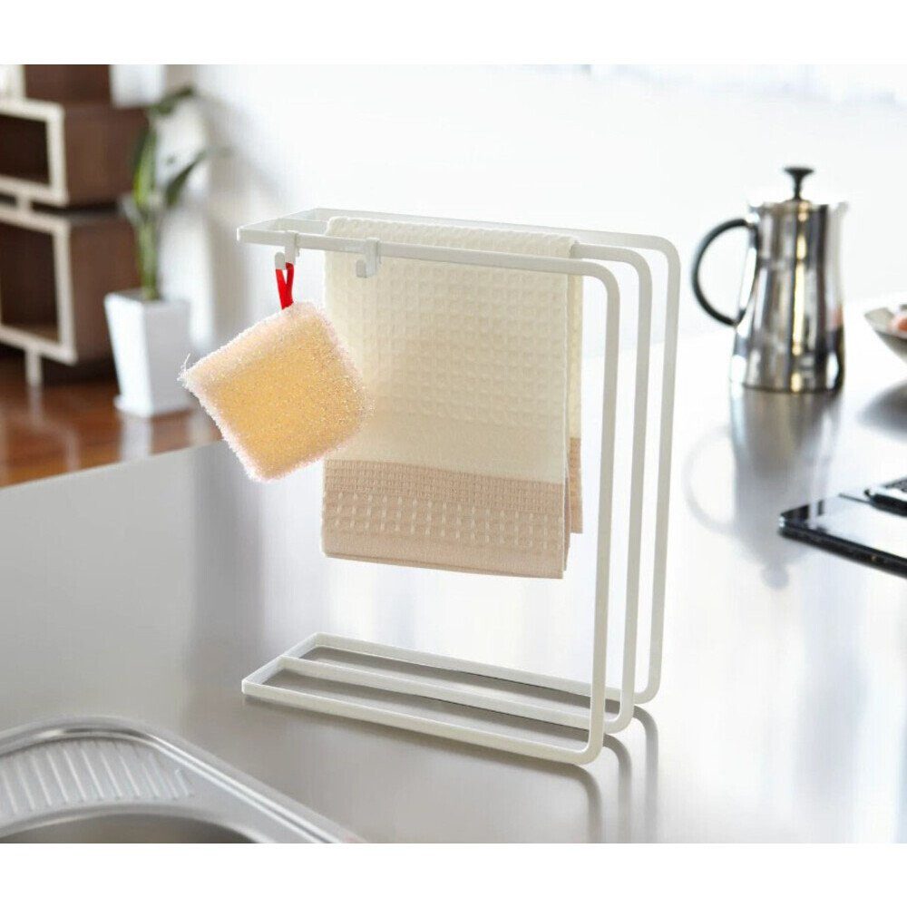 Yamazaki Spültuchhalter Geschirrtuchhalter 30x10x25 cm Tower weiß