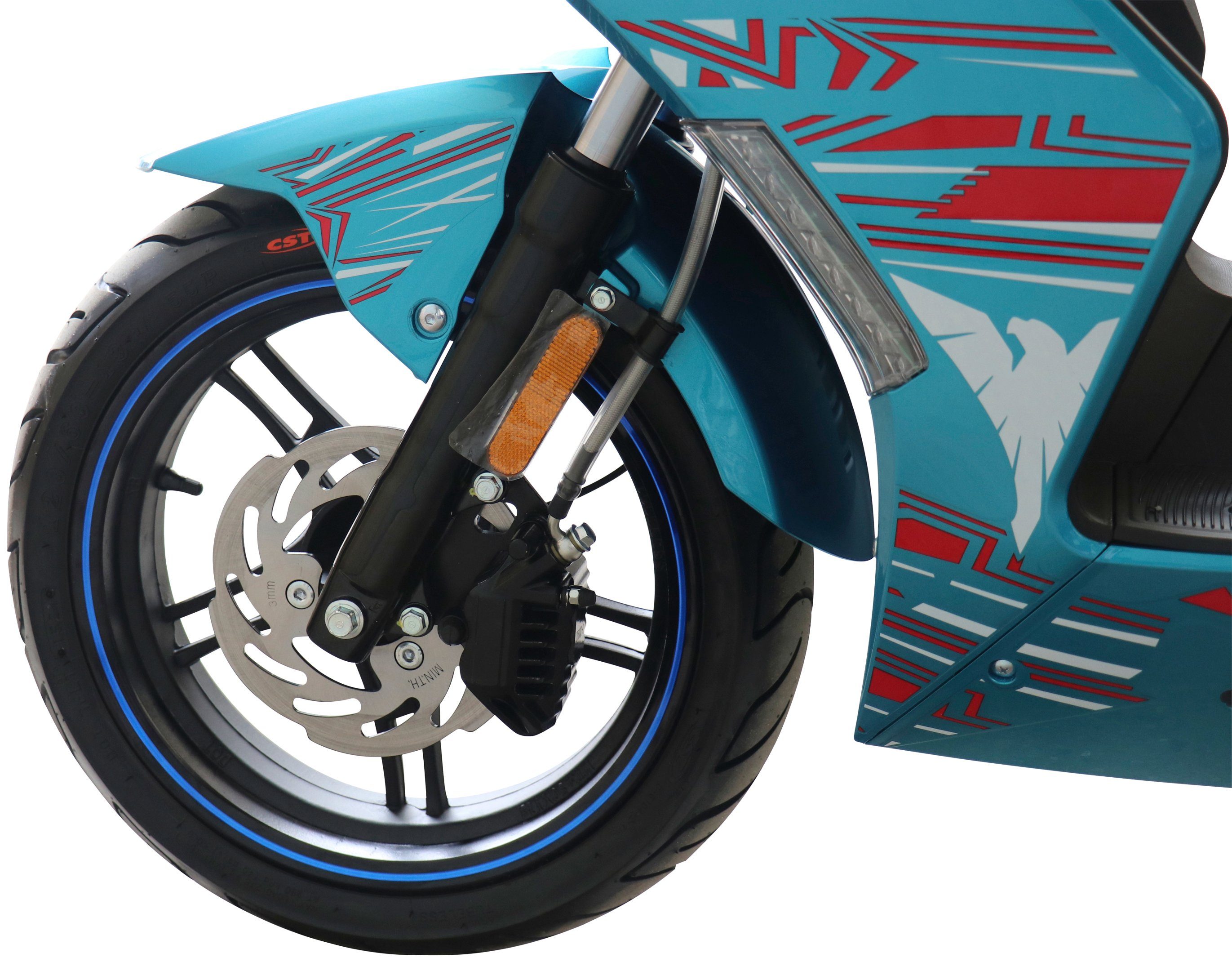 Alpha Motors Motorroller 45 km/h, Keyless-System 5, mit SHARK, blau ccm, 50 Euro