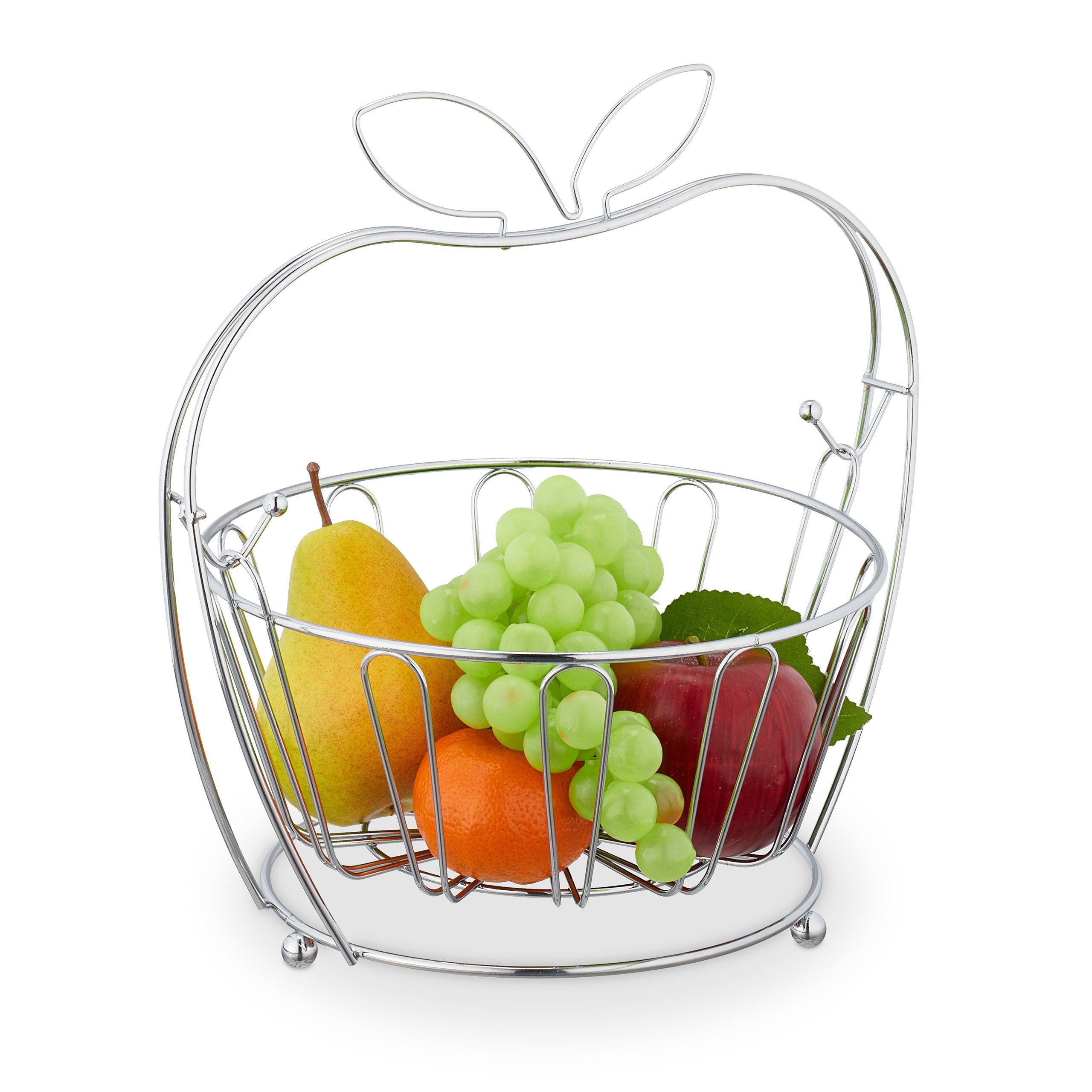 relaxdays Obstschale "Apfel" aus Metall, Eisen, (1-tlg)