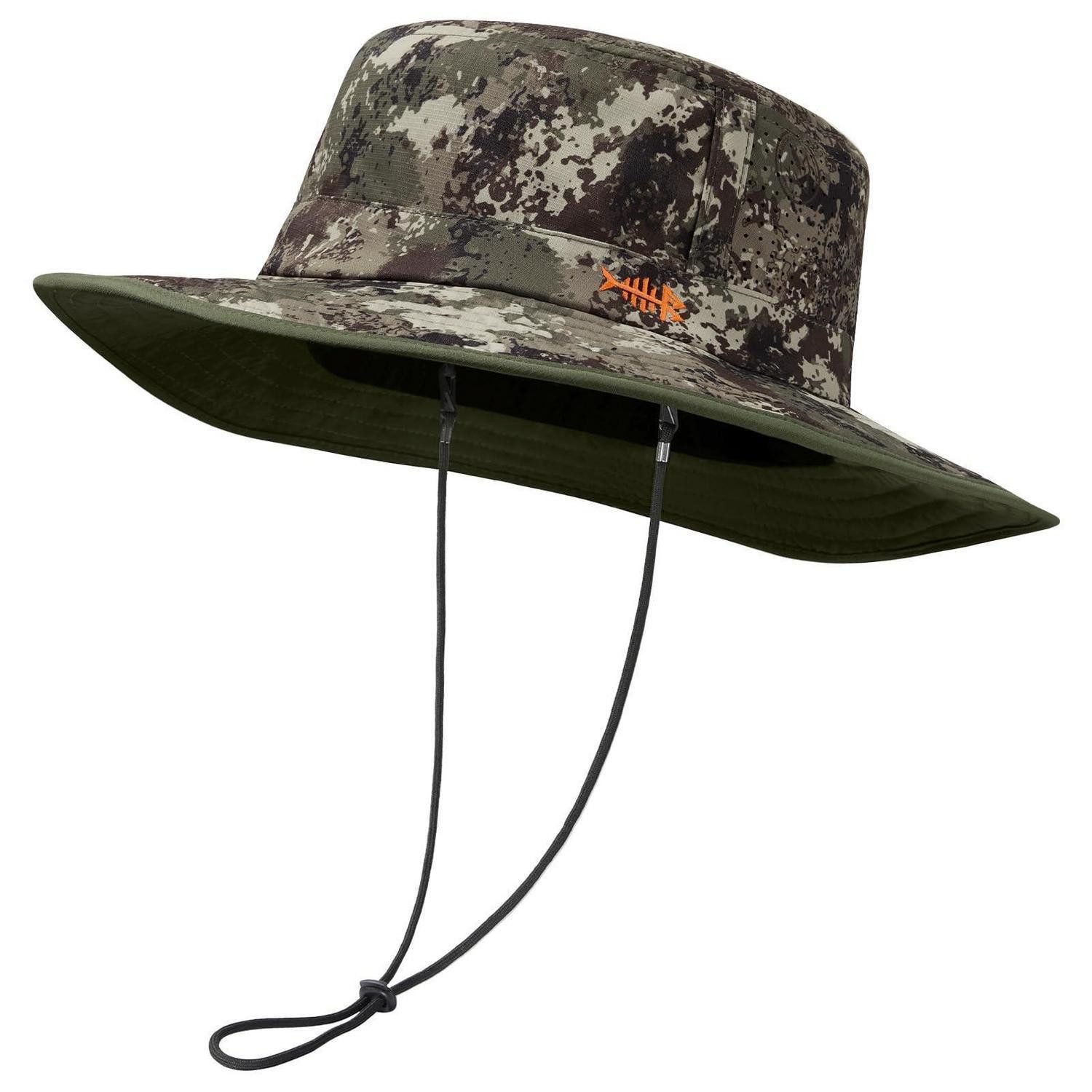 LuxusKollektion Sonnenhut Sonnenhut Fischerhut UPF50 Mesh Herren Einheitsgröße Grunge-Camouflage