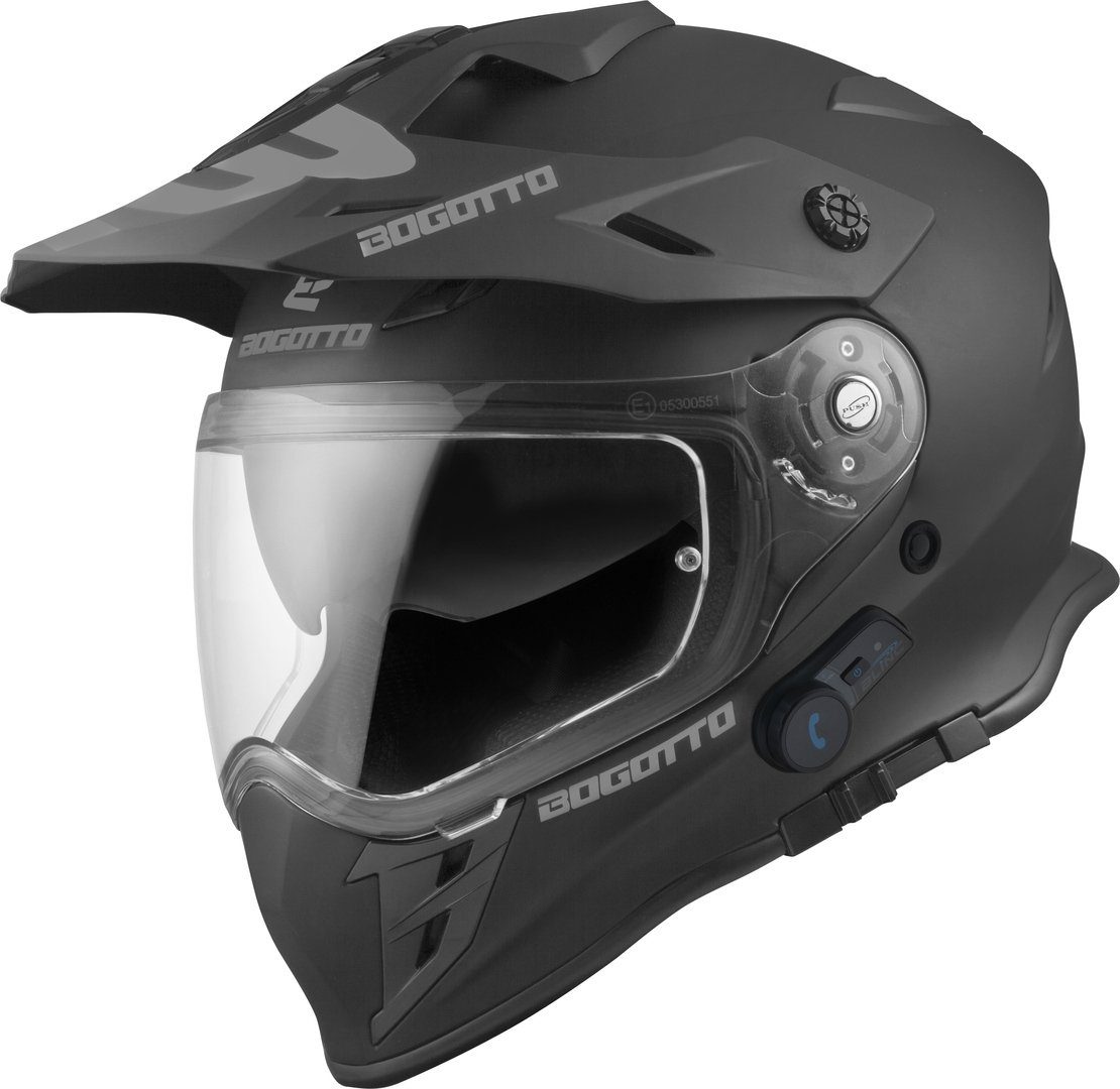 Bogotto Motocrosshelm H331 BT Bluetooth Enduro Helm, Integriertes Kommunikationssystem,geeignet Für Brillenträger,vorb
