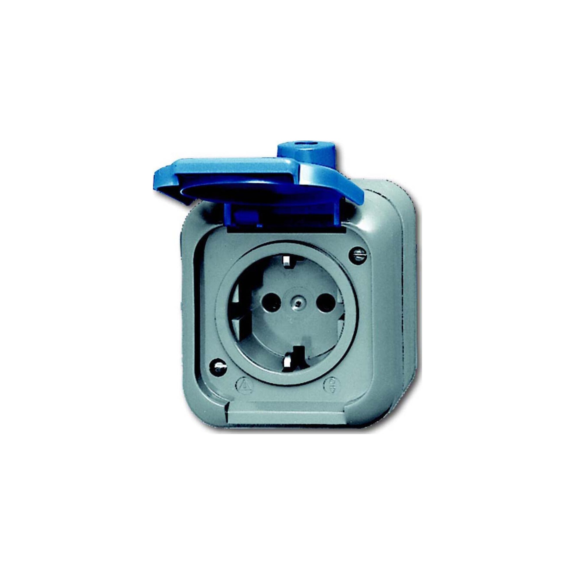 Busch-Jaeger LED Baustrahler Busch-Jaeger Steckdose mit Klappdeckel 2300 EWSI
