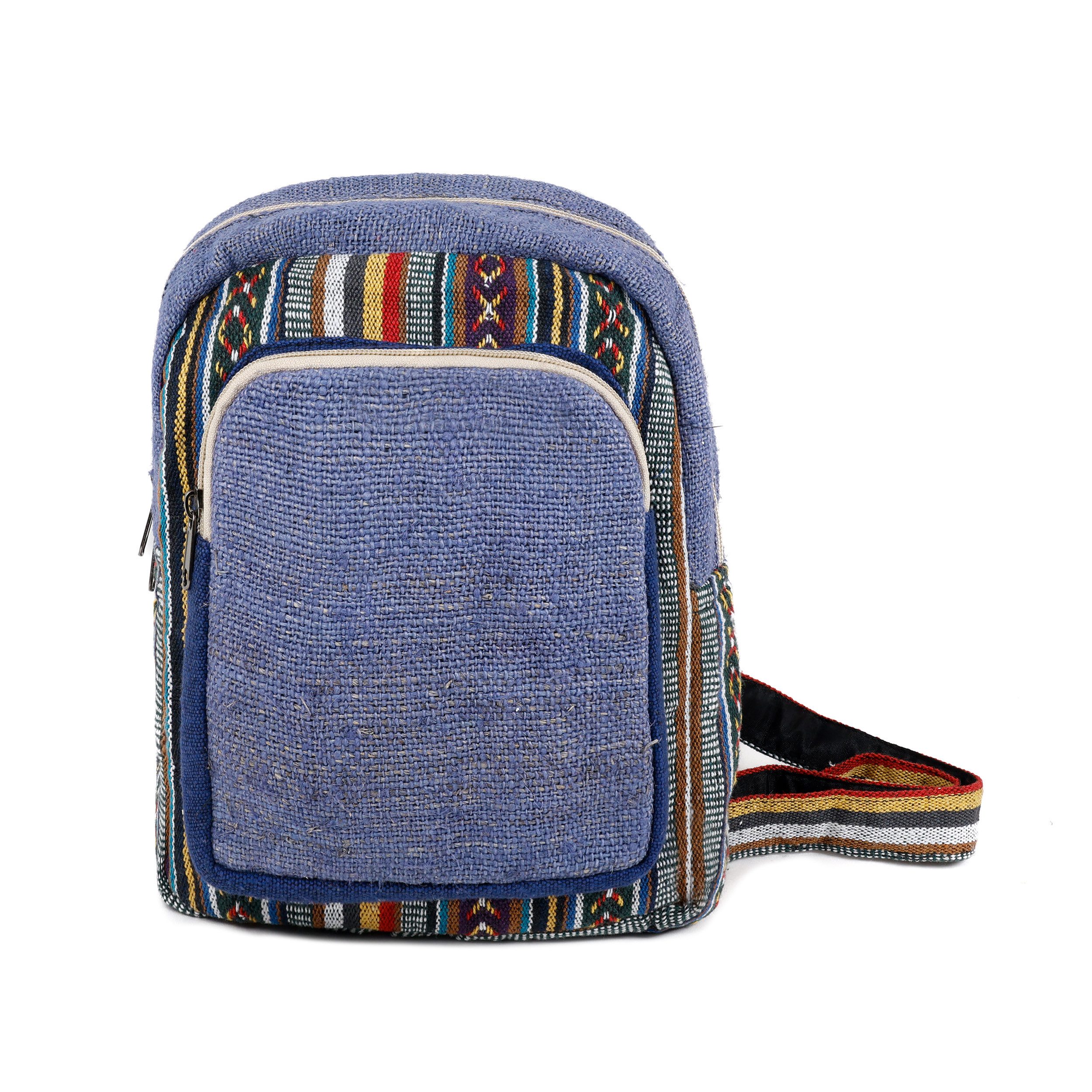 alpengoa Freizeitrucksack Kleiner Rucksack aus Hanf und Baumwolle (Gehri Handwerk), Made in Nepal