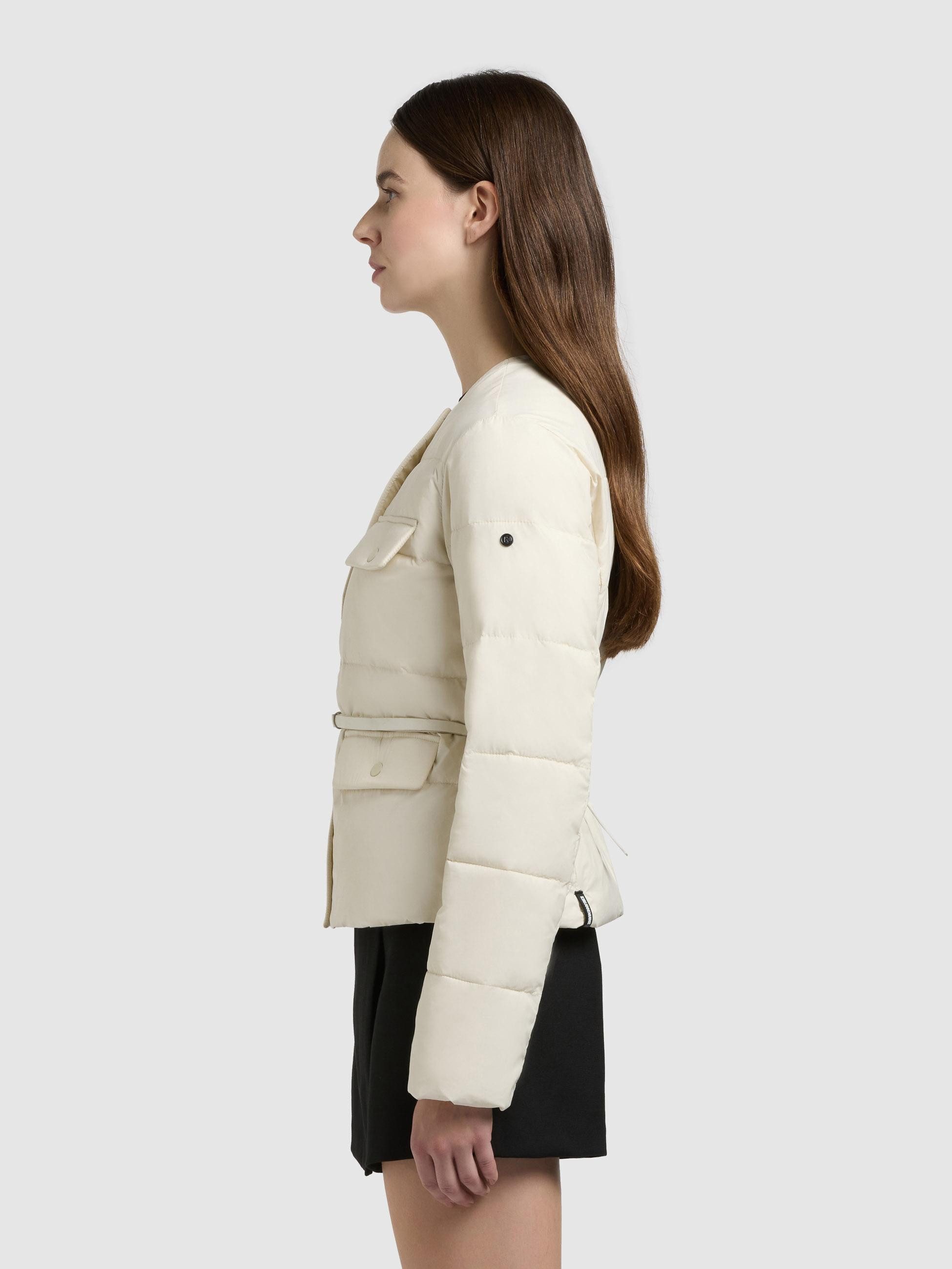 khujo Steppjacke Cinnia Elegante Damen Übergangsjacke mit Taillengürtel
