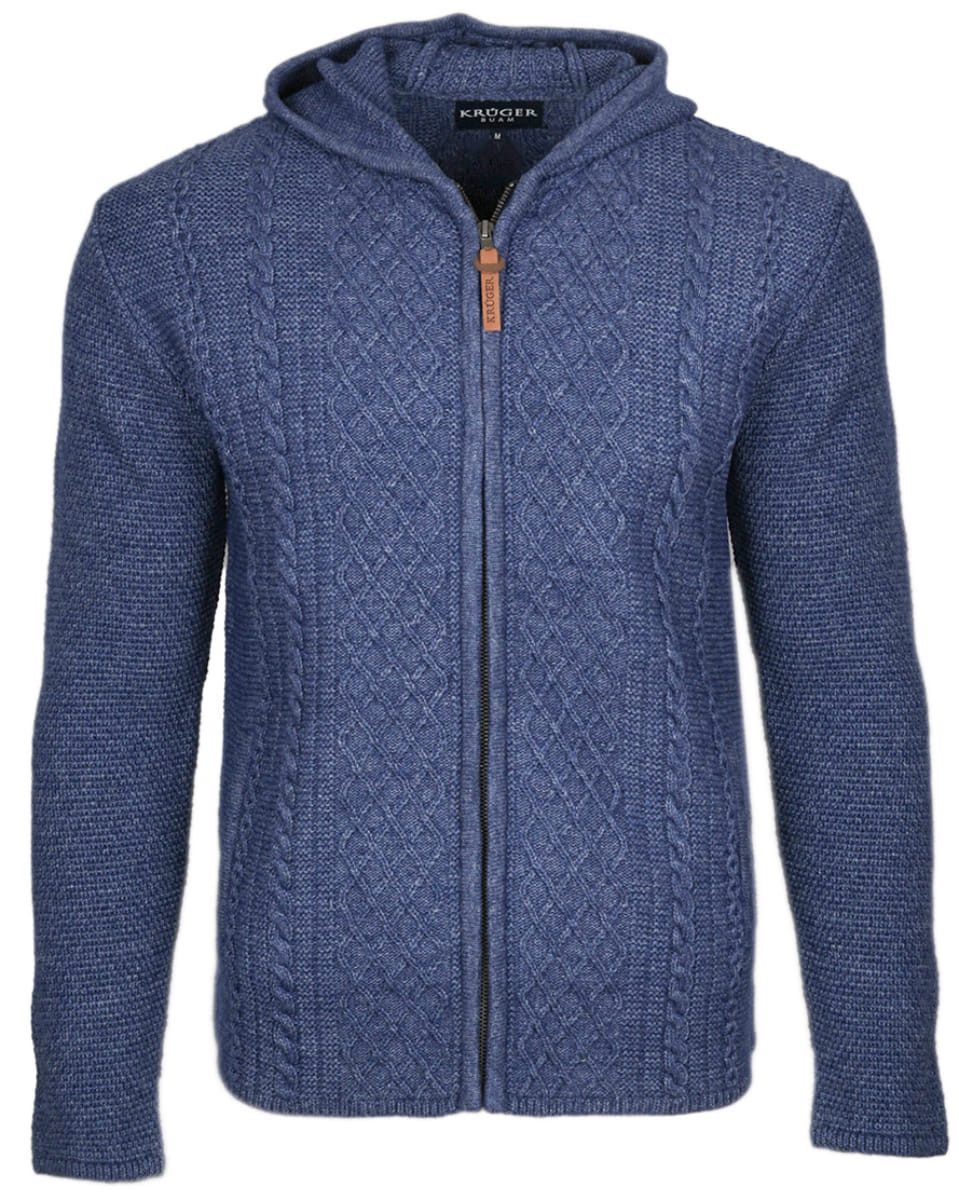 Krüger Trachtenstrickjacke Strickjacke Christiano blau
