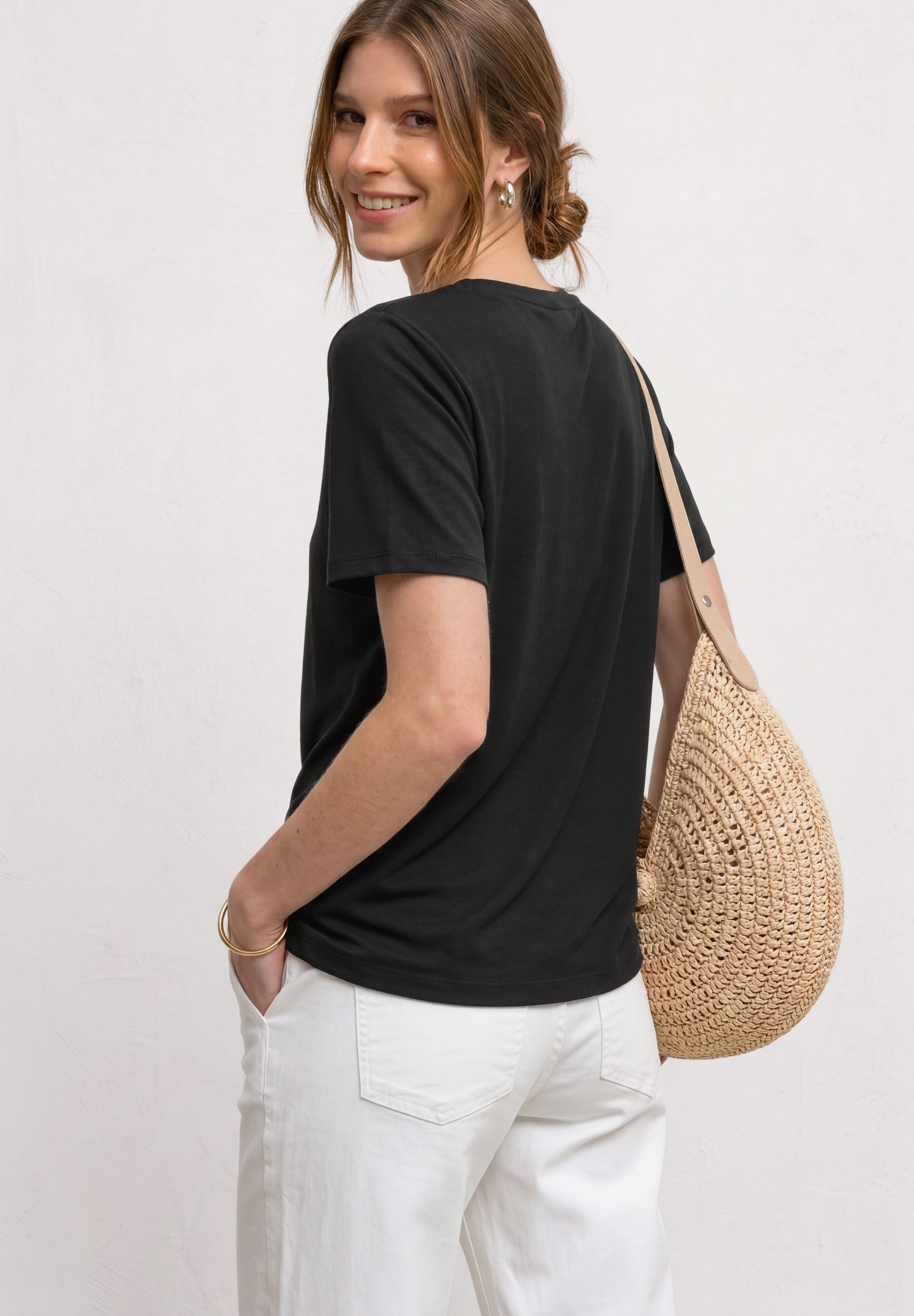 STREET ONE Kurzarmshirt Sommershirt mit Working – Bild 3 von 5