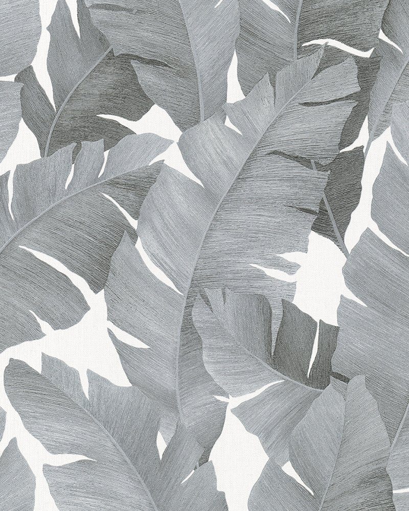 Marburg Vliestapete Avalon Floral Schwarz-Silber FSC® günstig online kaufen