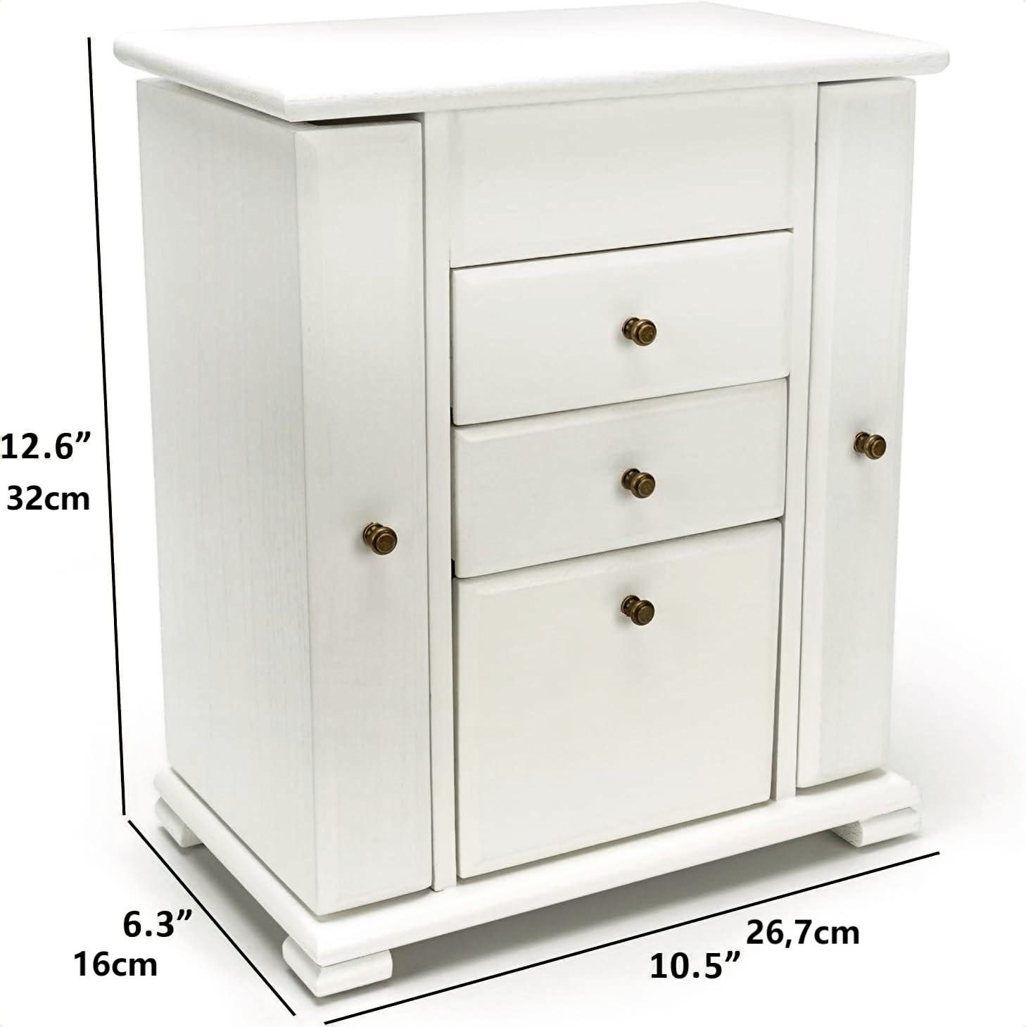 Emfogoo Schmuckkasten 4 Ebenen Schmuckbox Organizers mit Spiegel, groß (1 S günstig online kaufen