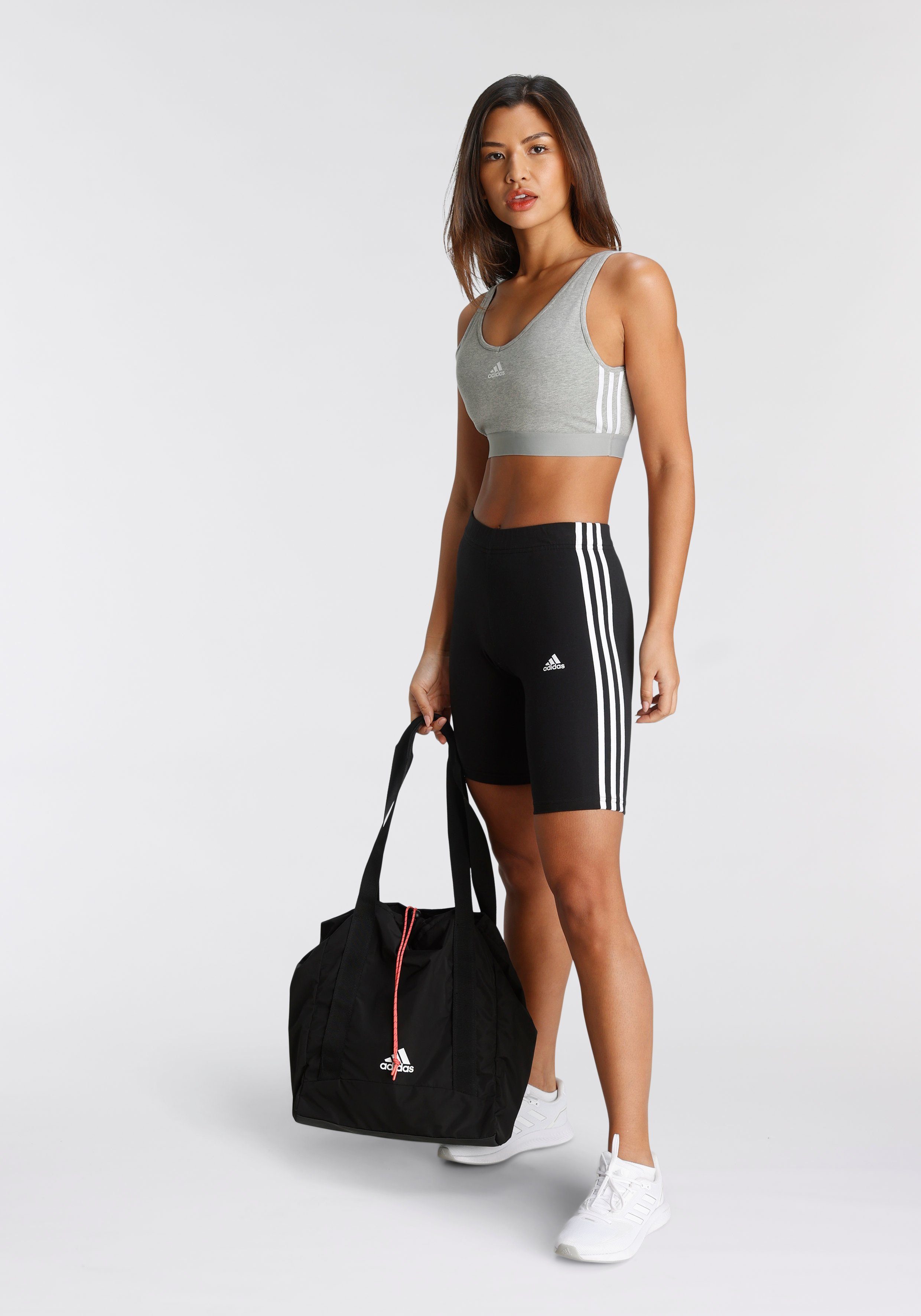 SHO Sportswear Black 3S (1-tlg) / White adidas BK W Shorts