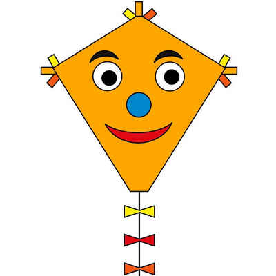 Invento Flug-Drache Mini Eddy Unicorn - Kinderdrachen Einhorn oder Happy Face, inkl. 2,5m Dachenschwanz