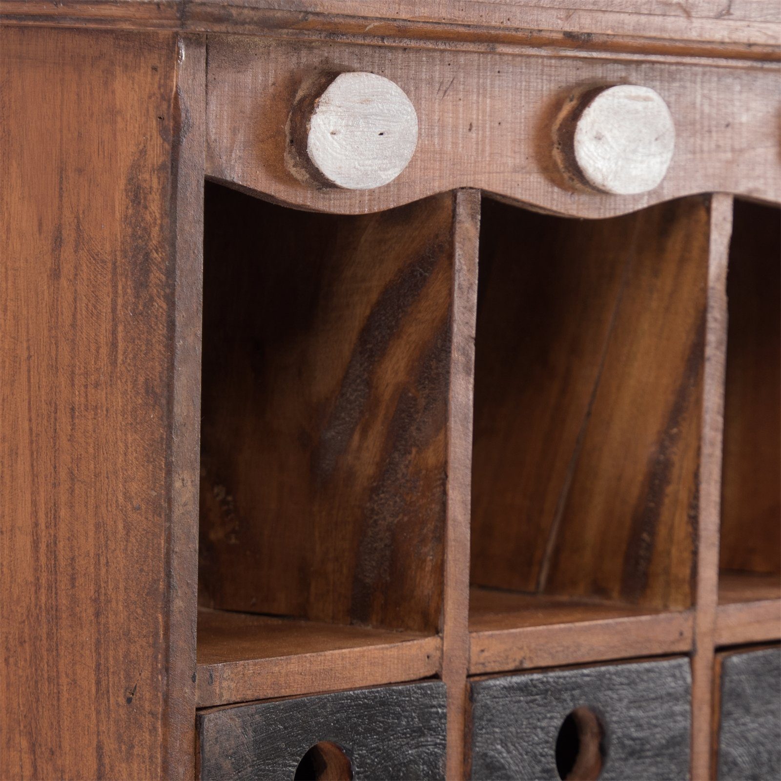 DESIGN DELIGHTS Wandregal VINTAGE WANDREGAL "LUNA", Altholz massiv, 60 cm, Holz Küchenregal