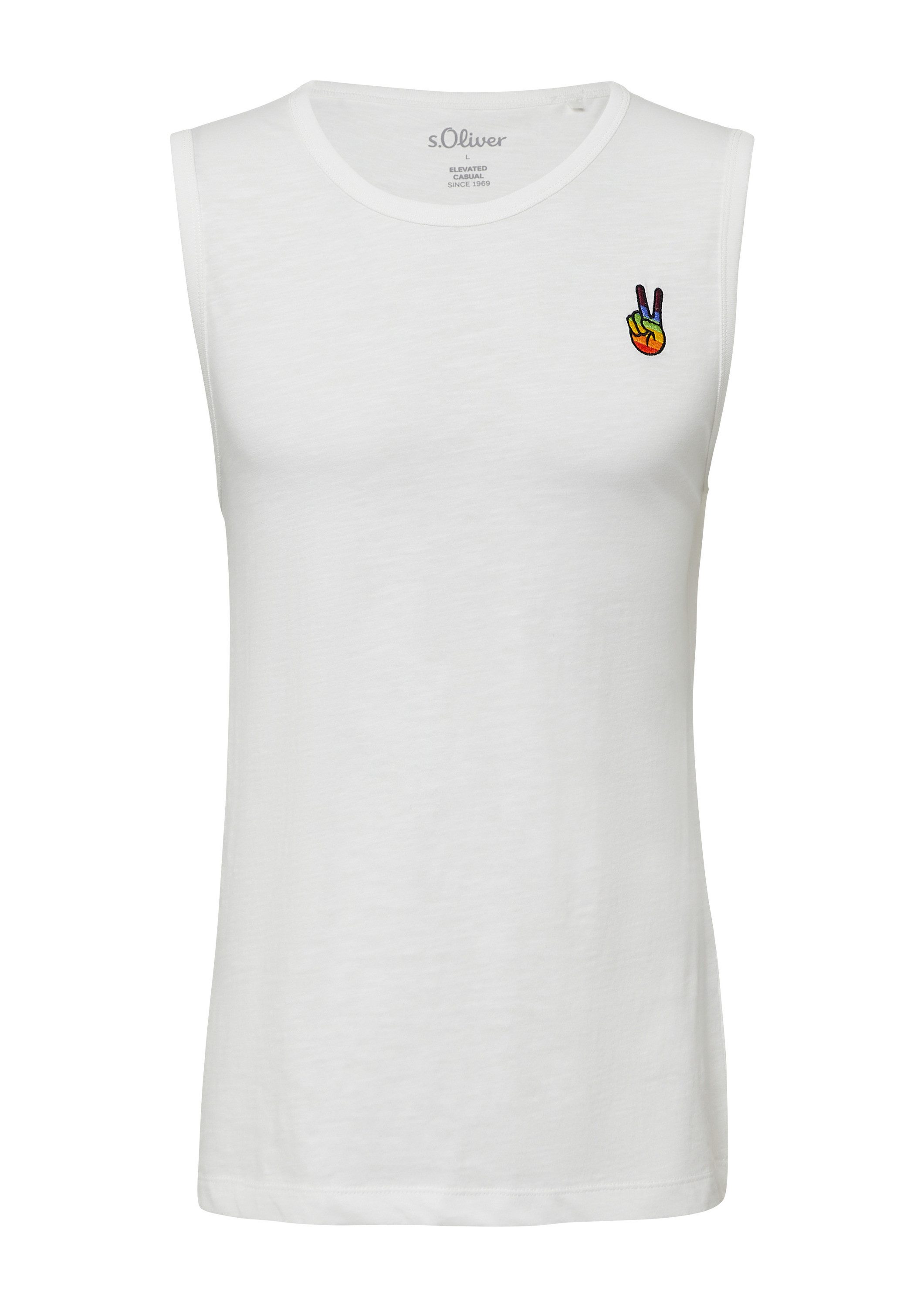 s.Oliver Muskelshirt T-Shirt T-Shirt mit Pride-Motiv günstig online kaufen