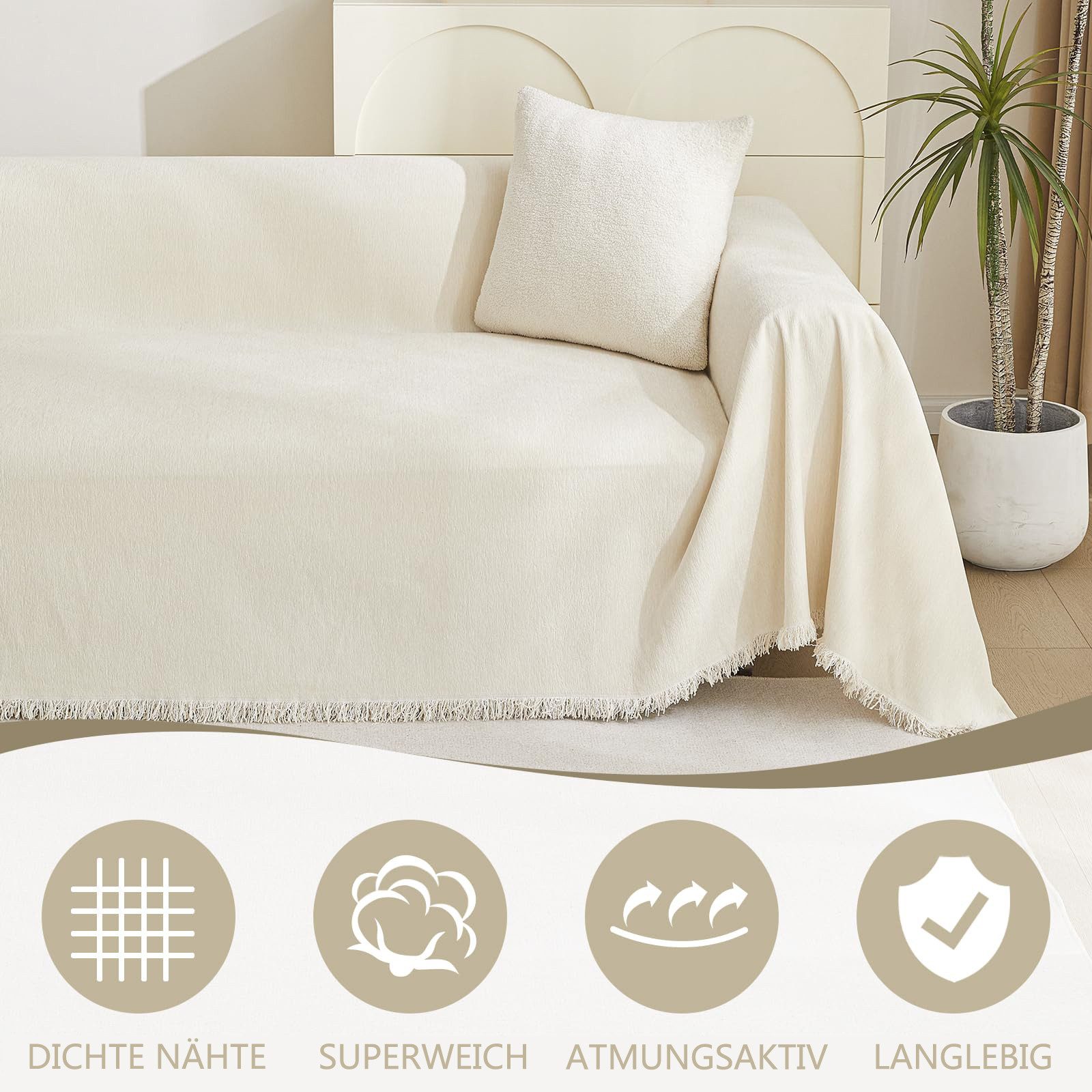 Coonoor Kratzmatte Kratzschutz für Sofa, Einfarbig Sofa Überwurfdecke, Sofa günstig online kaufen