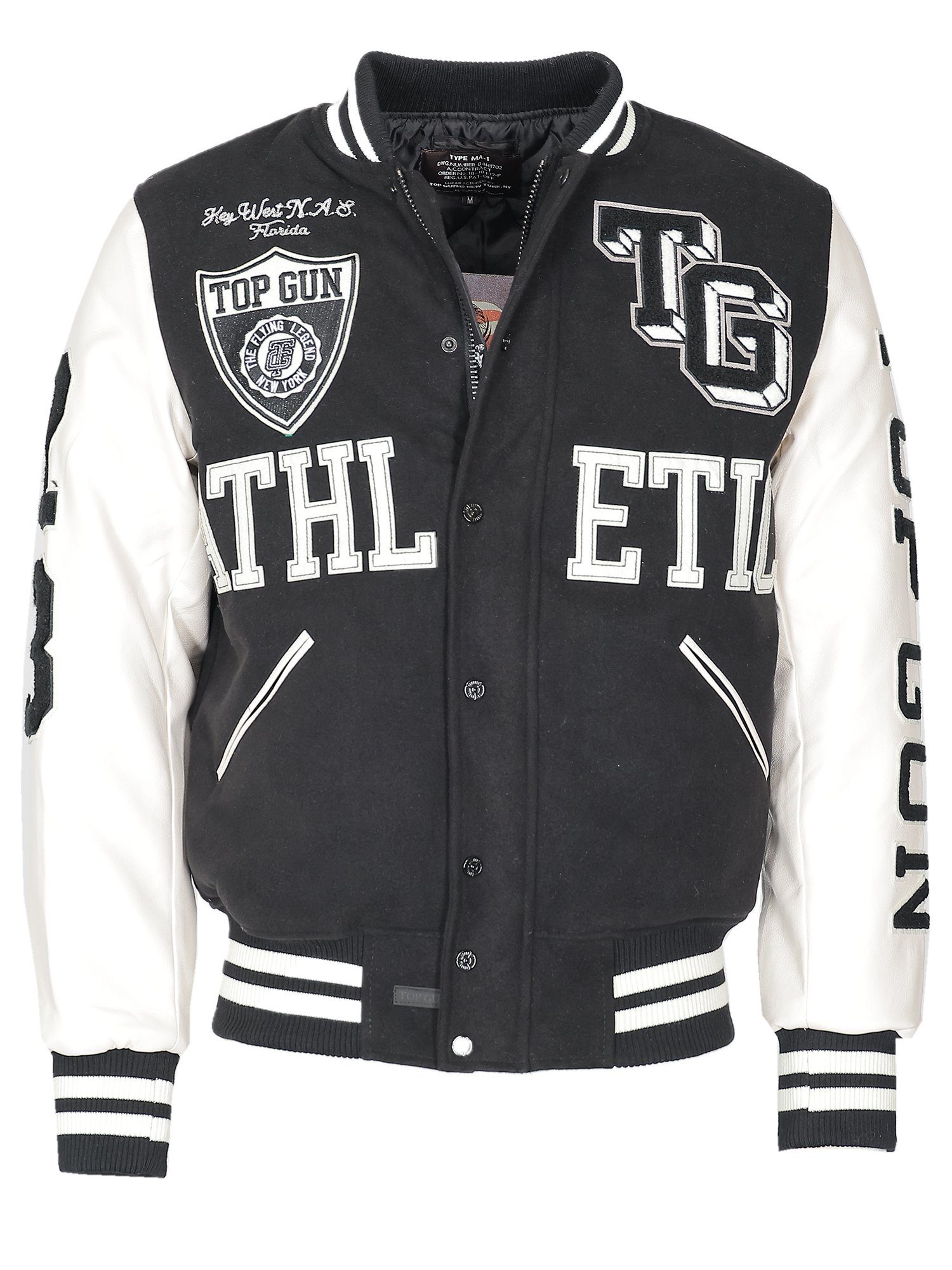 TOP GUN Collegejacke TG23001 black