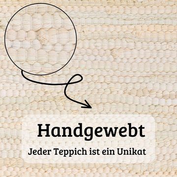 Teppich Wertingen, Home affaire, rechteckig, Höhe: 10 mm, Handweb Teppich, Uni Farben, 90% Baumwolle, handgewebt, Wohnzimmer