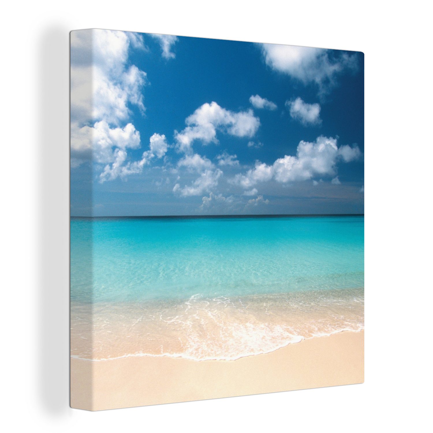 OneMillionCanvasses® Leinwandbild Sommer - Strand - Curaçao, (1 St), Leinwand Bilder für Wohnzimmer Schlafzimmer | Leinwandbilder