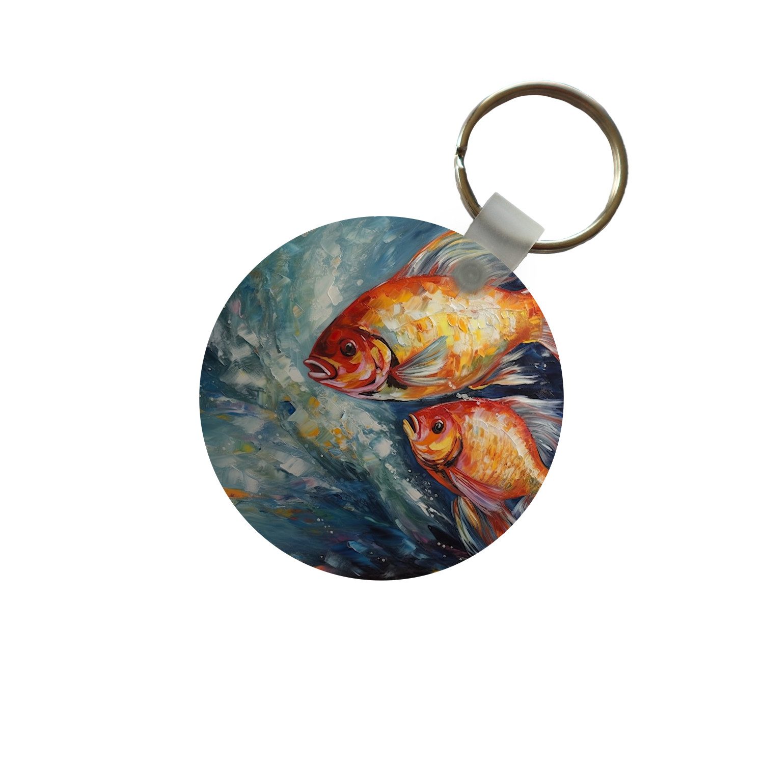 Schlüsselanhänger Fisch - Wasser - Tiere - Kunst - Ölfarben