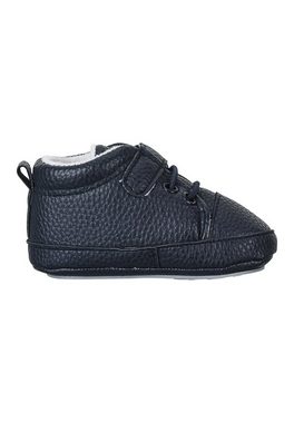 Sterntaler® Babyschuh Krabbelschuh (1-tlg., Hausschuhe mit süßen Stickmotiven, Babyschuhe unifarben) Krabbelschuhe mit Klettverschluss, Schnürsenkel und Anti-Rutsch-Sohle