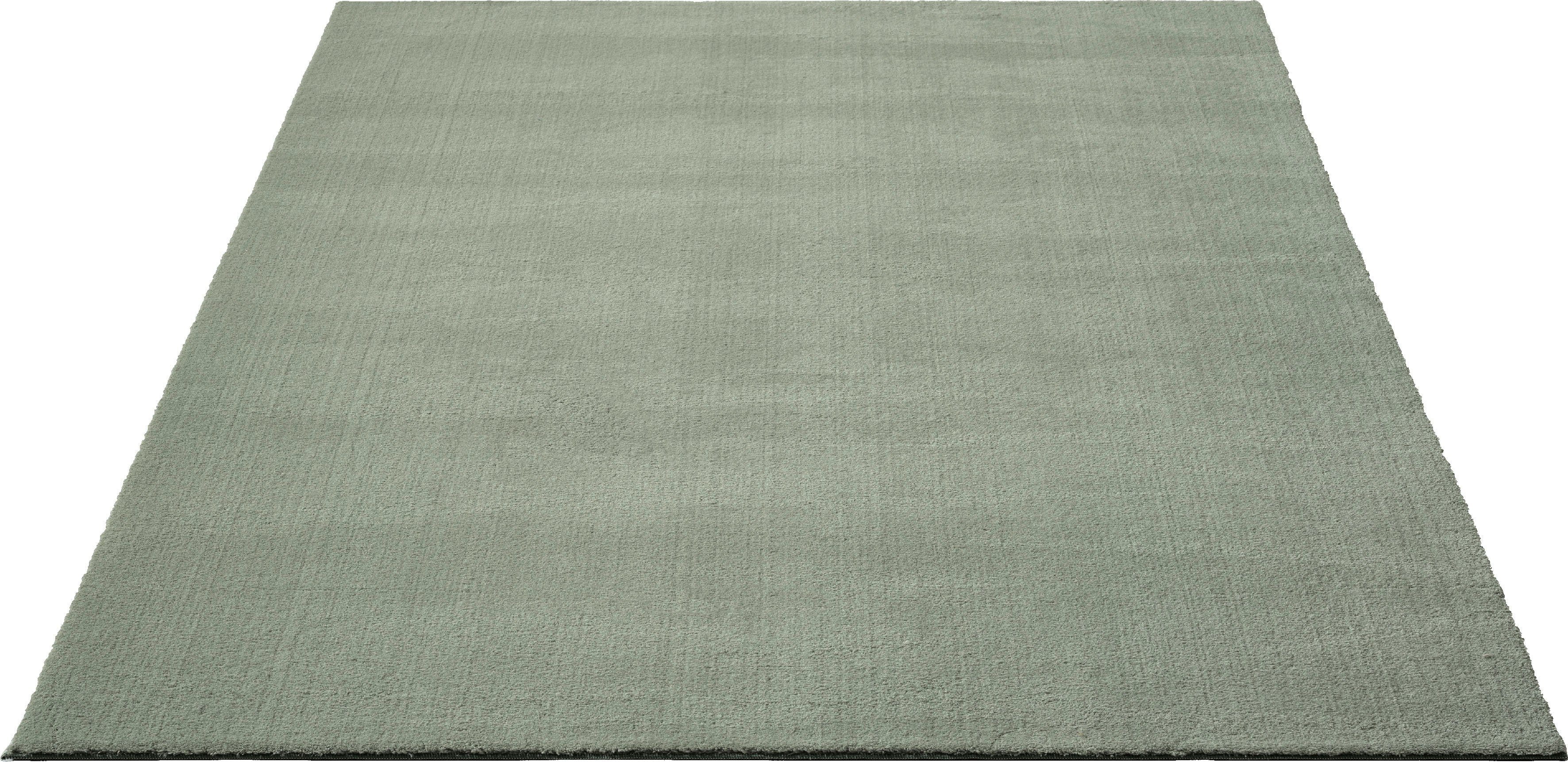 Teppich und Haptik, Anti-Rutsch-Unterseite, 19 rechteckig, Loft 37, mm, Kunstfellteppich, weich merinos, kuschelig, Fell grün waschbar Höhe: