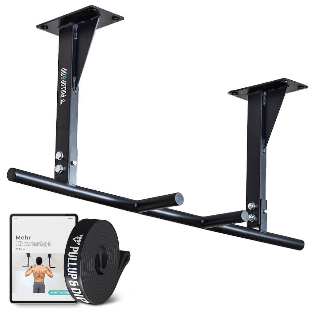 Pullup & Dip Klimmzugstange Klimmzugstange Decke inkl. Klimmzugband und Schrauben (1-tlg)
