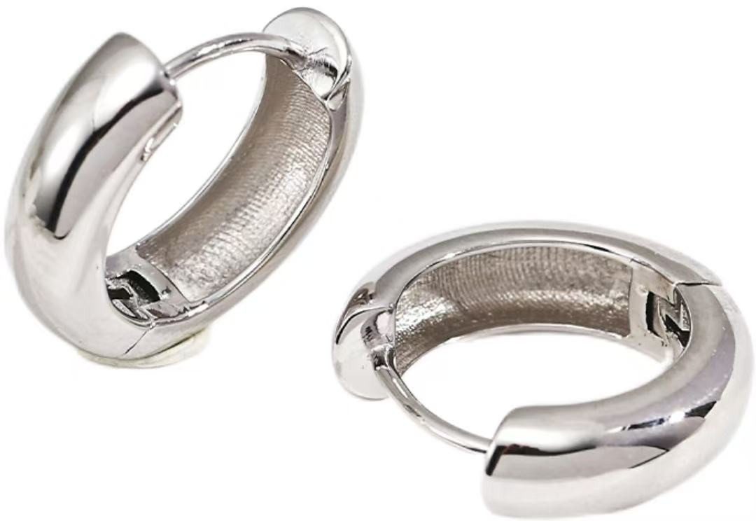 Paar Ohrstecker mit Ohrklemme Ohrringe creolen,Ohrringe silber 925 stecker,18K vergoldet