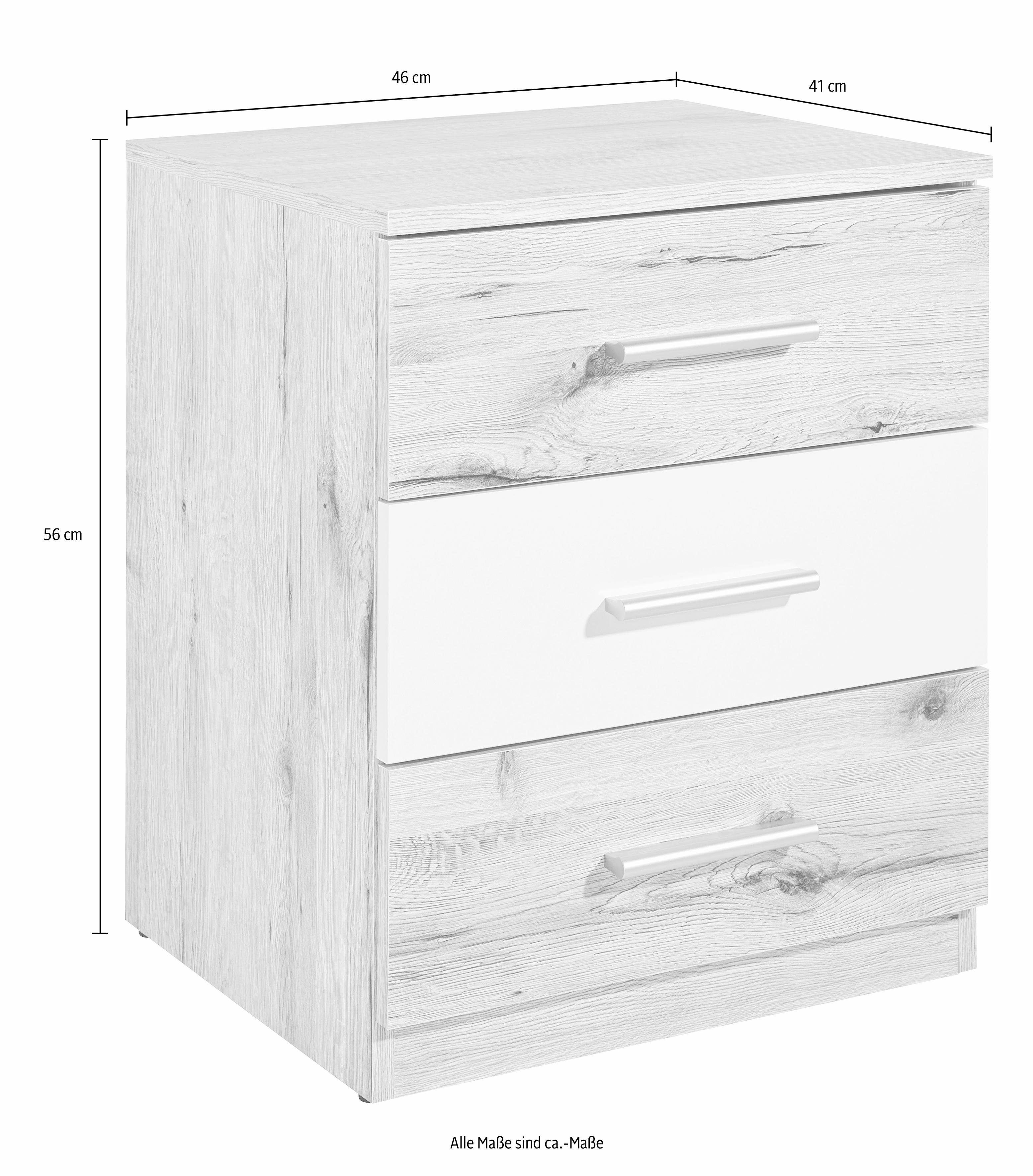 Schlafkontor Nachtkommode Mars, mit 3 Schubkästen. Reduzierter Preis € 88,78. Unverbindliche Preisempfehlung € 119,00
