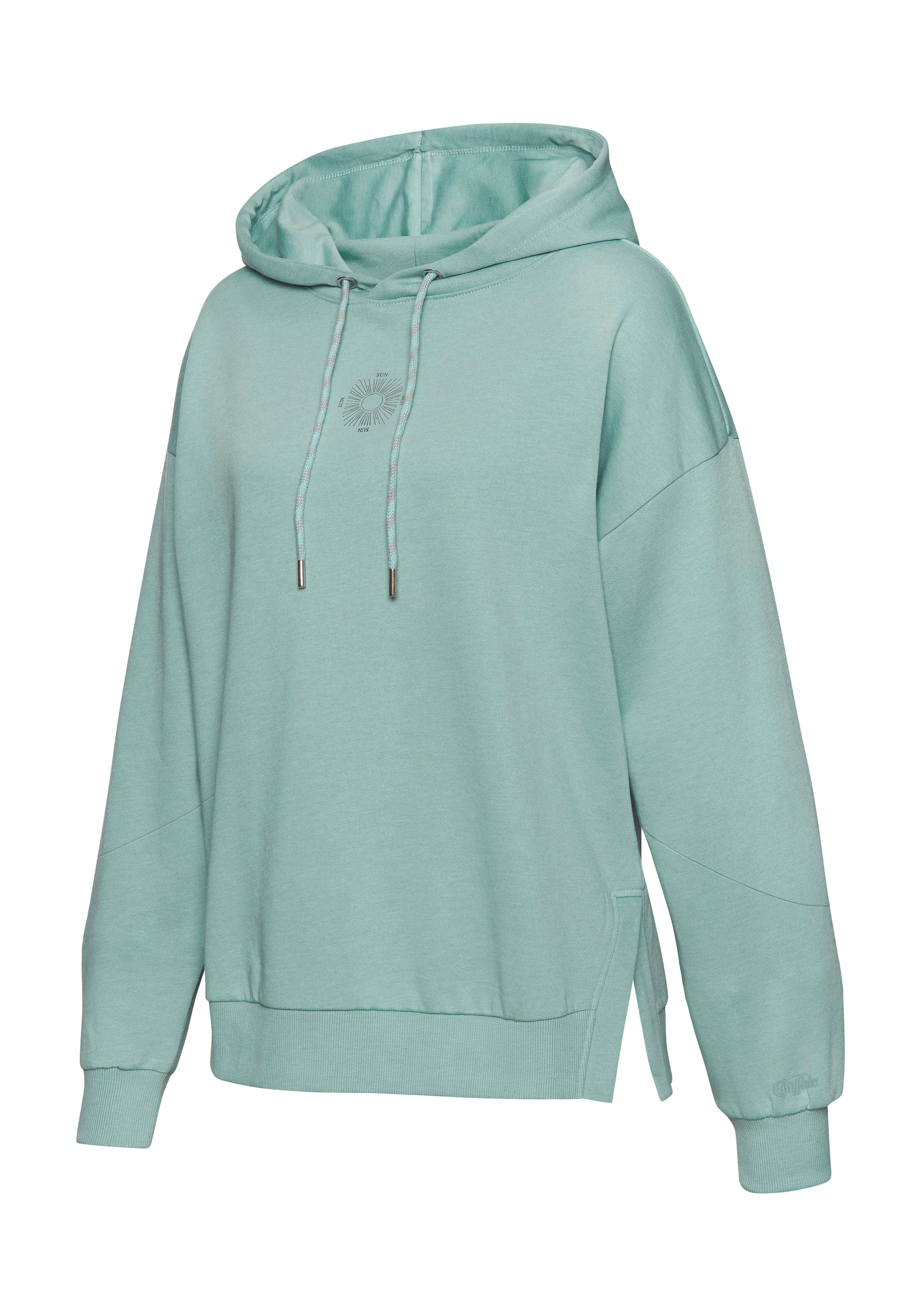 Buffalo Hoodie Kapuzensweatshirt mit großem Rückenprint- mit Glanz-Effekt, Loungewear