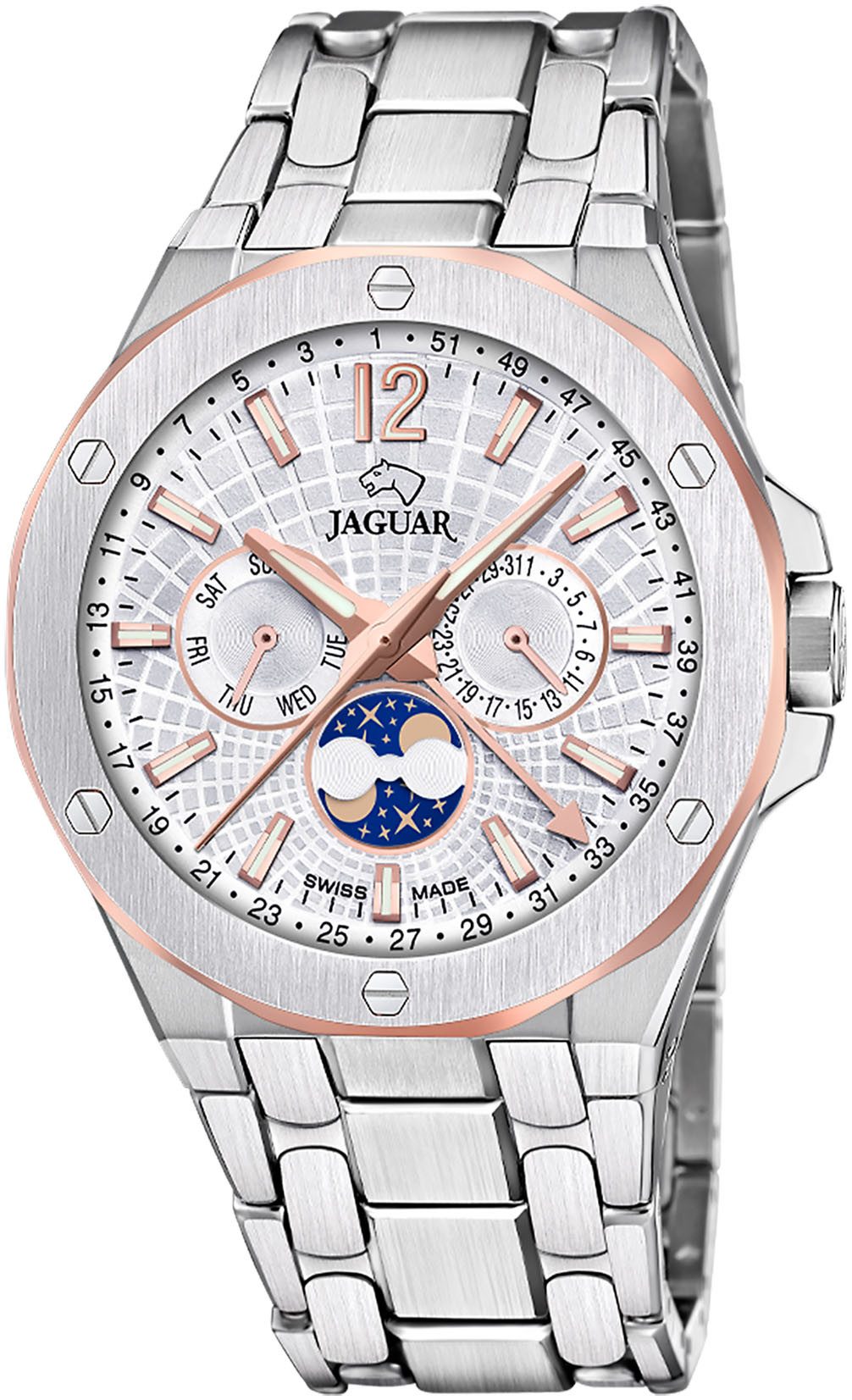 Jaguar Multifunktionsuhr Diplomatic Moonphase J1039/1, Quarzuhr,Armbanduhr, günstig online kaufen