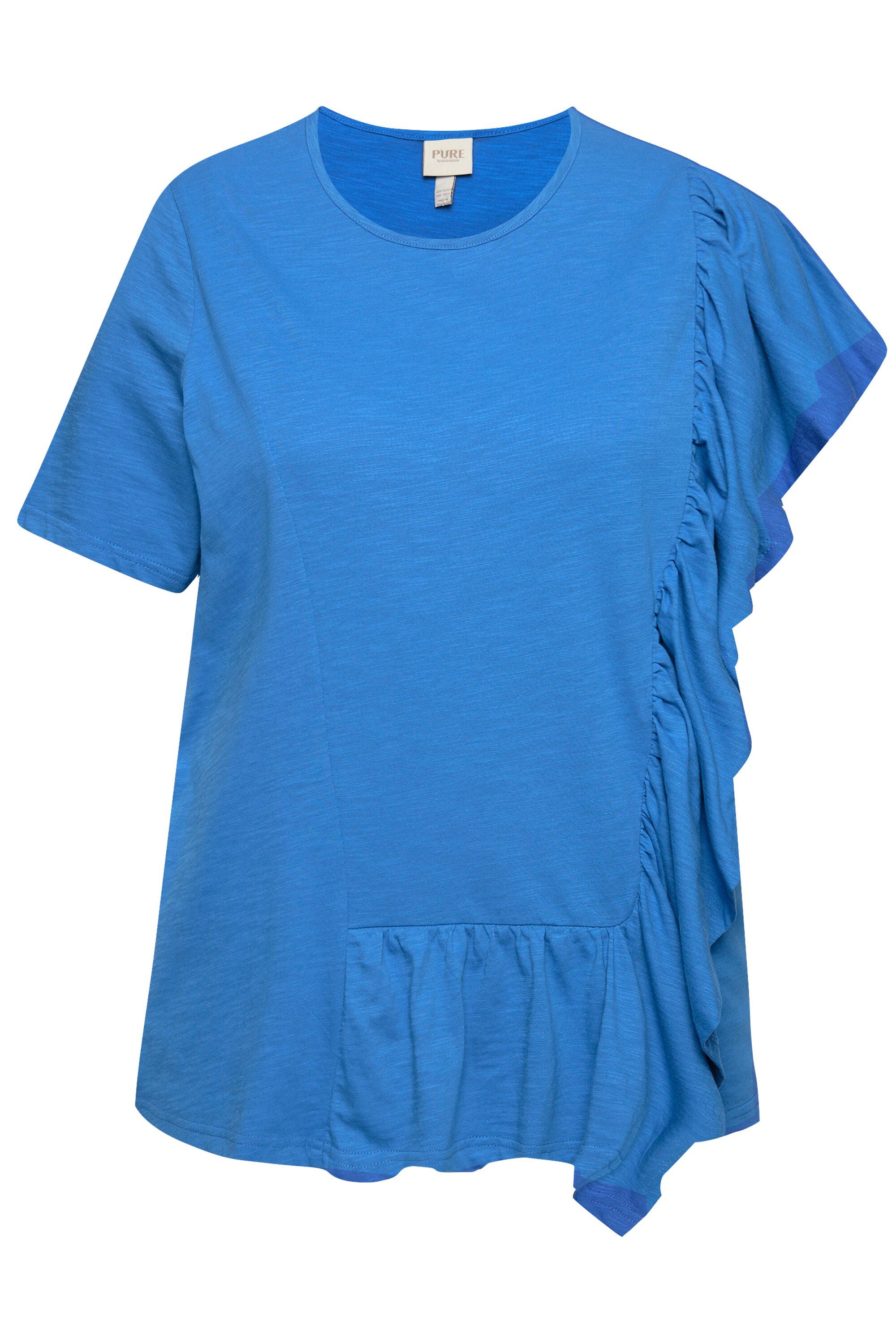 Ulla Popken T-Shirt T-Shirt Volant Rundhals günstig online kaufen