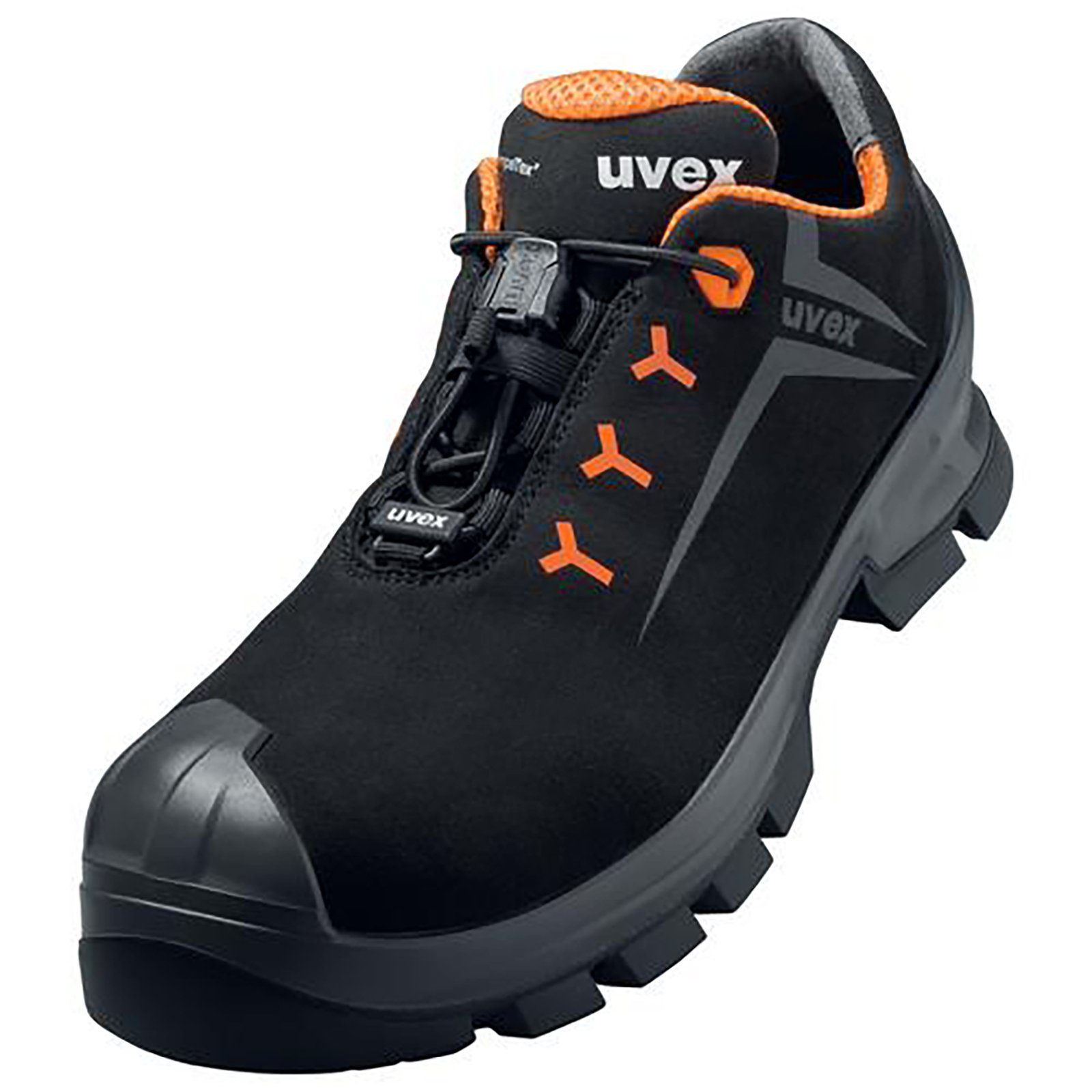 2 MACSOLE® Halbschuhe S3 schwarz, orange Weite 12 Sicherheitsschuh