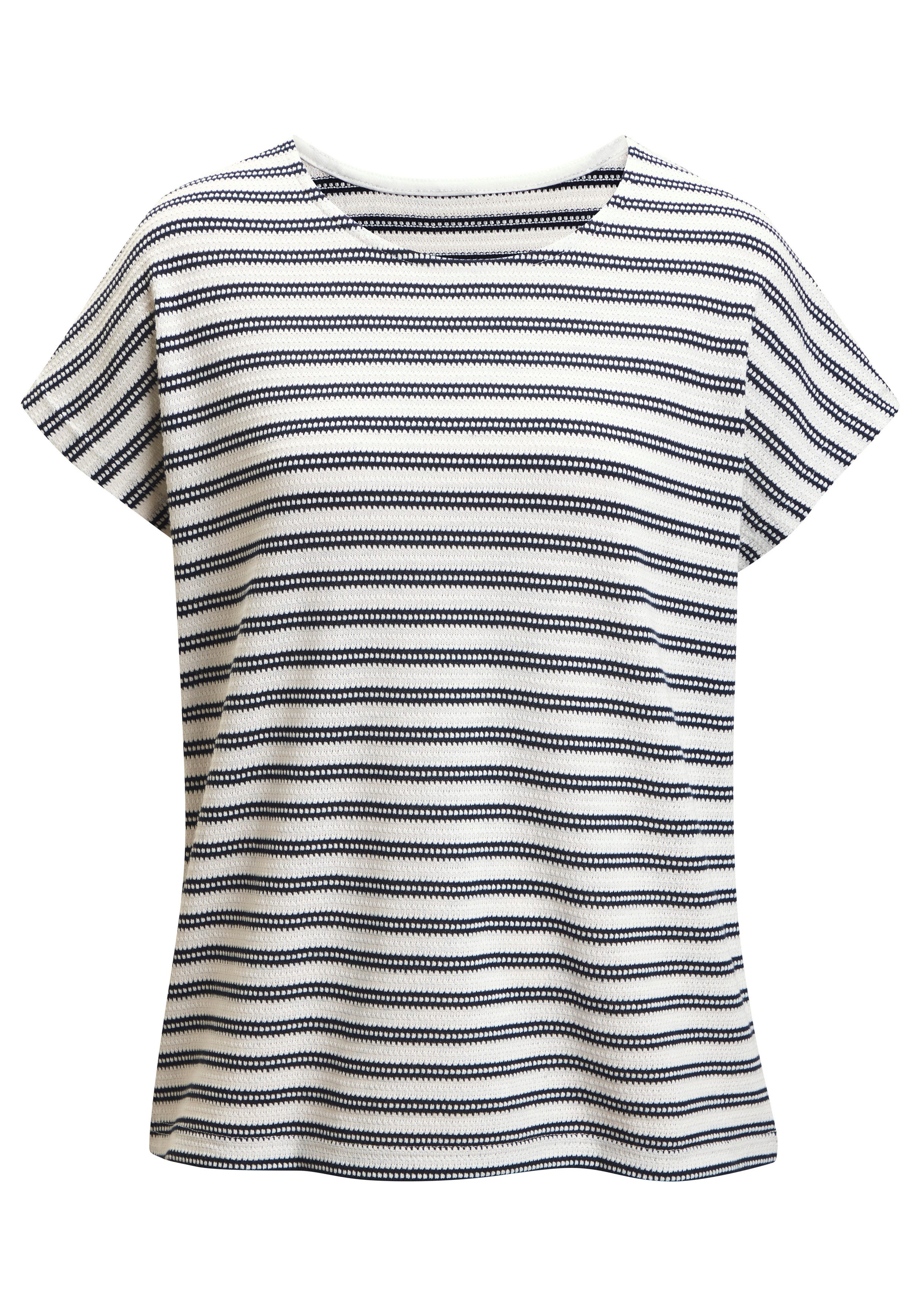Vivance by Lascana Kurzarmshirt mit modischem Streifenmuster aus angenehmer Baumwoll-Strickqualität – Bild 2 von 5
