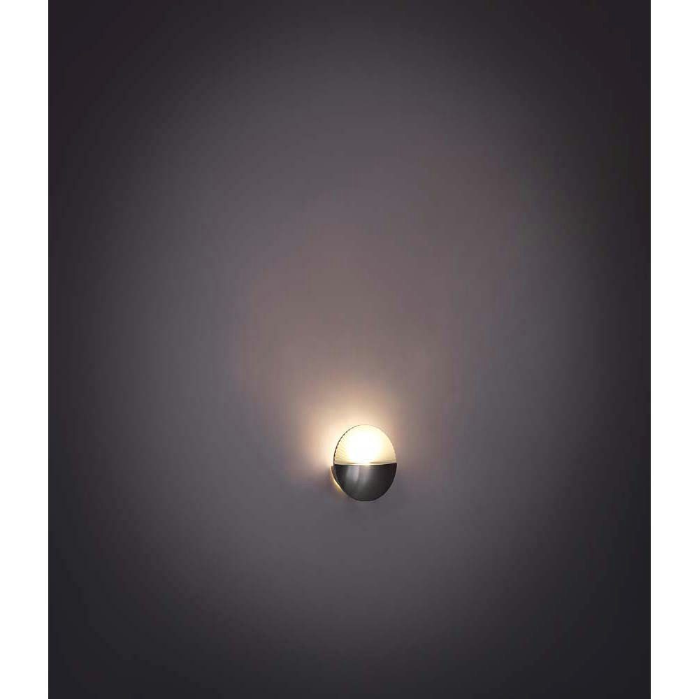 Wand Metall Spot fest Wandleuchte, Zimmer Leuchte Warmweiß, Schlaf verbaut, LED Rund Muschel Lampe etc-shop Chrom LED LED-Leuchtmittel