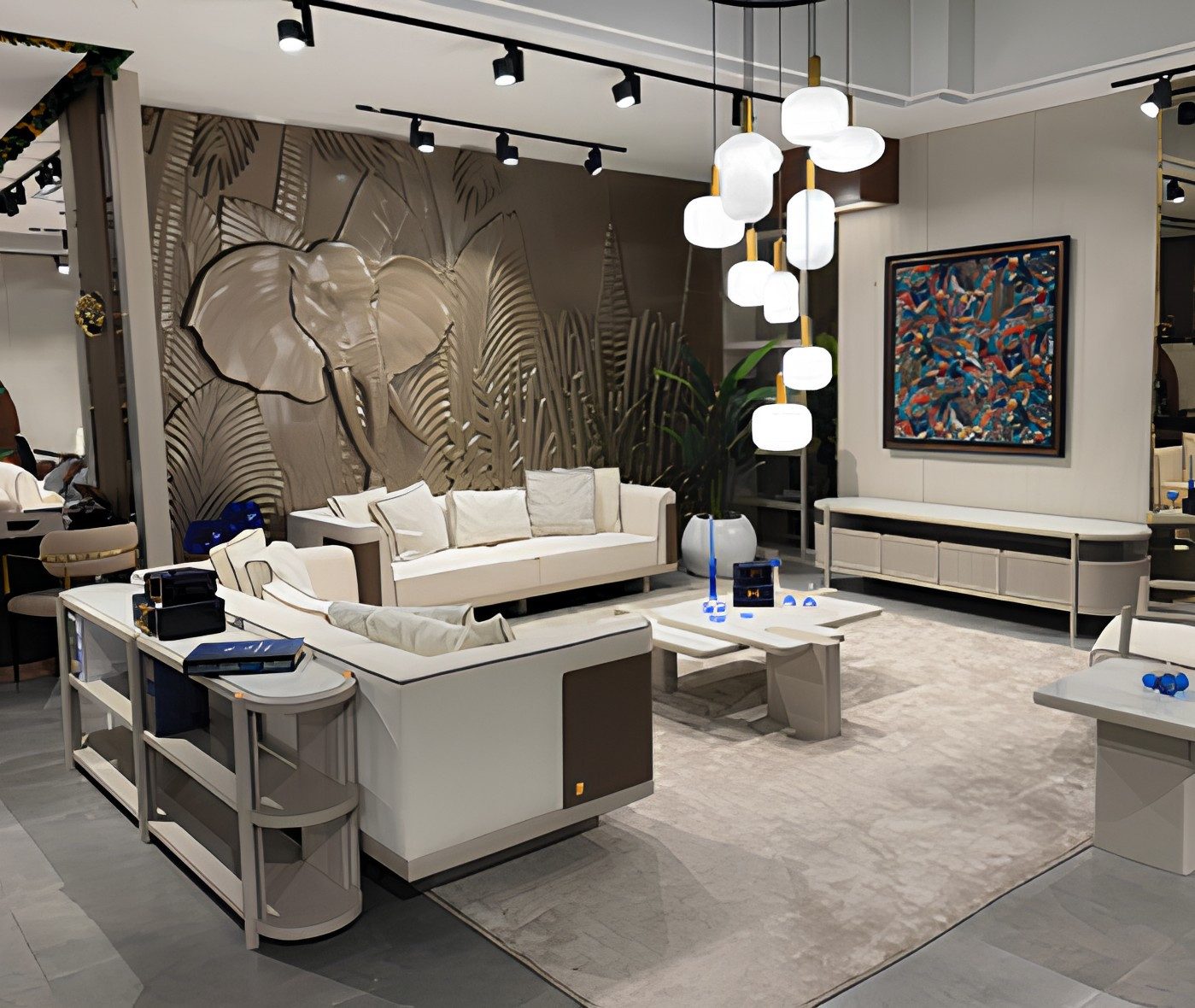Xlmoebel Polstergarnitur Moderne weiße Couchgarnitur von XLMOEBEL mit hohem Sitzkomfort, (Polstergarnitur, 4-tlg., Weiße Couchgarnitur), Made in Europa