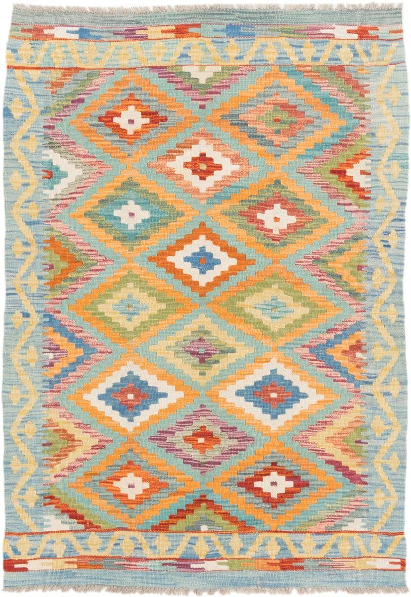 Orientteppich Kelim Afghan mm Handgewebter 99x144 rechteckig, Trading, Höhe: Nain Orientteppich, 3