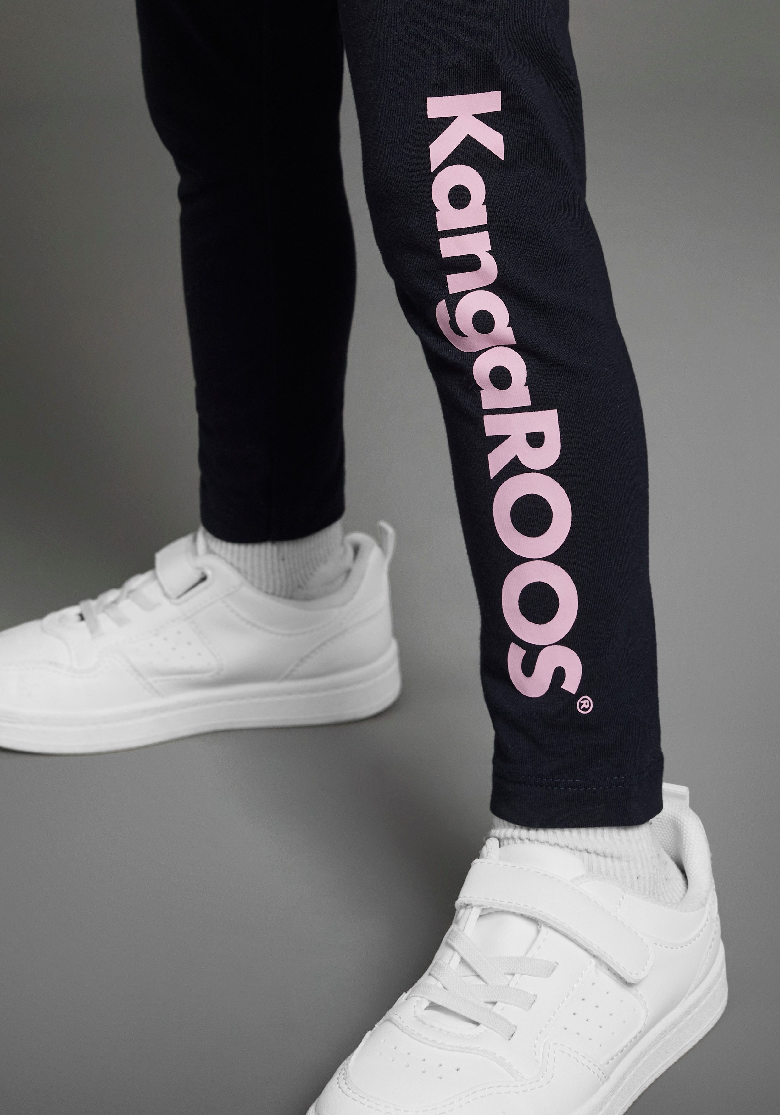 KangaROOS Leggings 2er Pack Leggings mit Kangaroos Schriftzug (Packung, 2-tlg., 2) Für kleine Mädchen – Bild 4 von 5