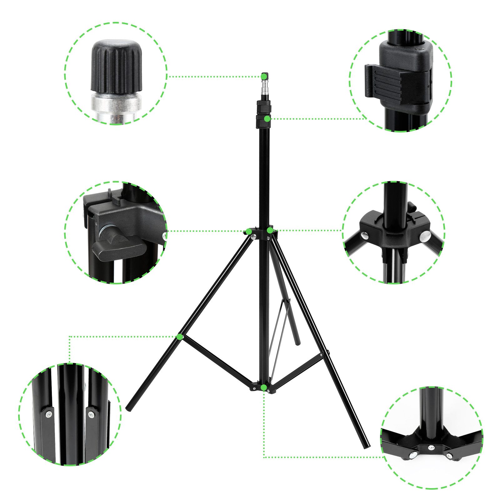 Clanmacy Fotohintergrund Fotostudio Set Hintergrundsystem Hintergrund Ständer mit Tragetasche