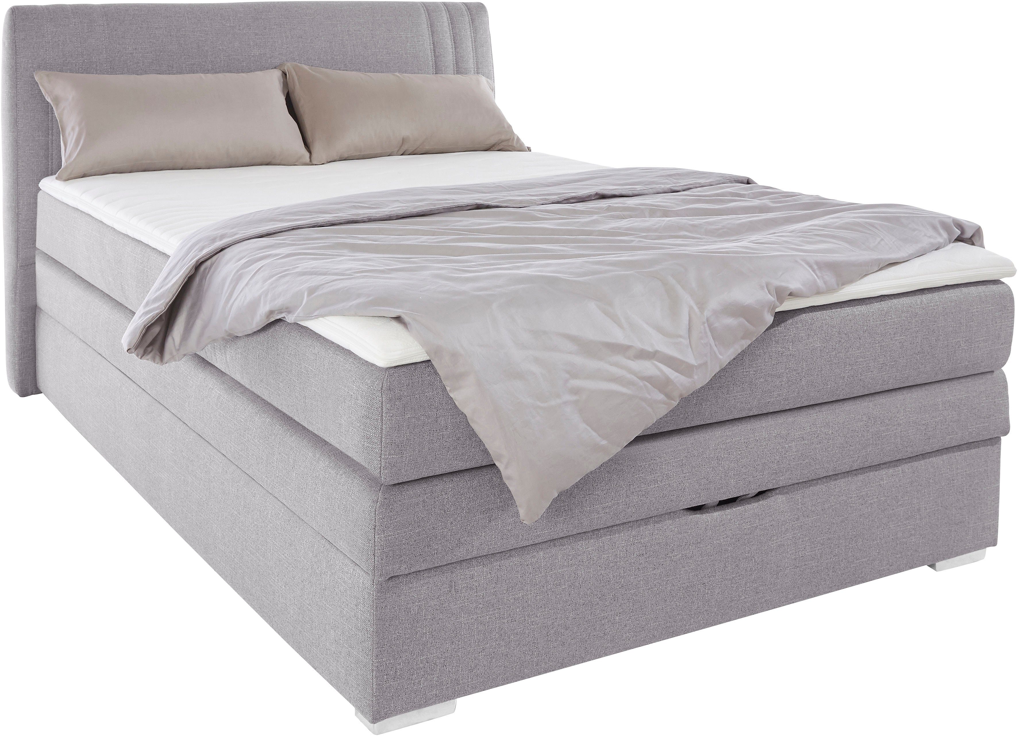 Jockenhöfer Gruppe Boxspringbett "Amira", mit Bettkasten und Topper, erhältlich in den Breiten 120,140 & 180cm