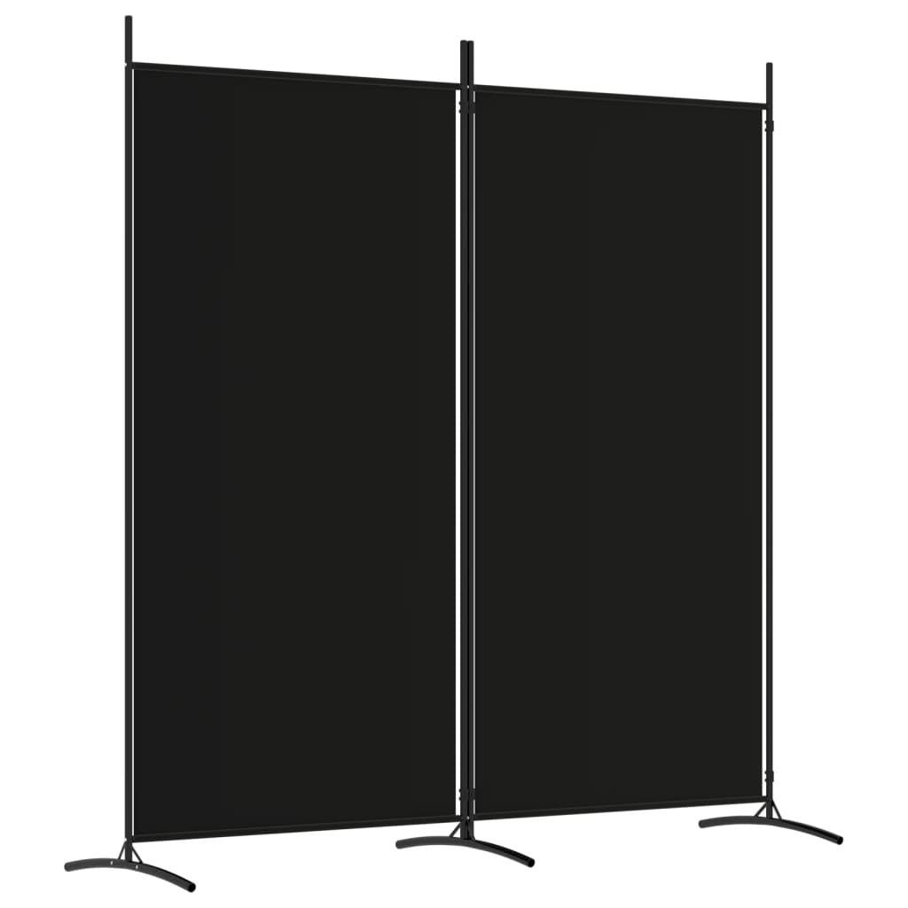 furnicato Raumteiler 2-tlg. Paravent Schwarz 175x180 günstig online kaufen