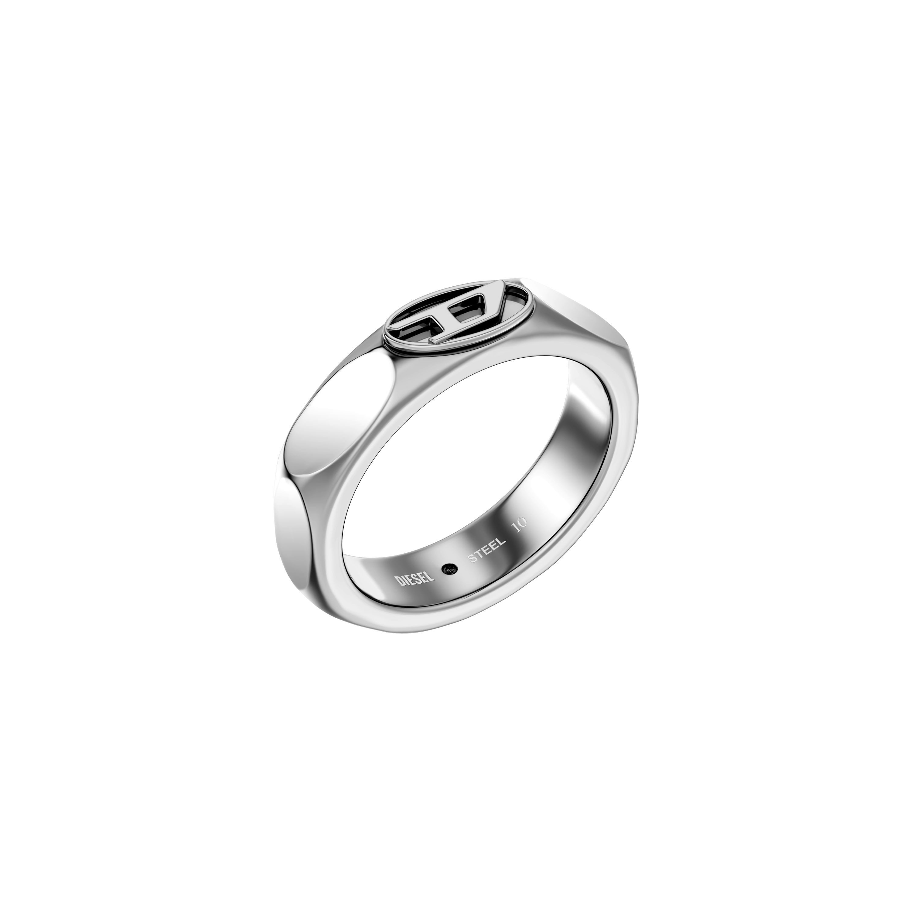 Diesel Fingerring Schmuck Geschenk Edelstahl Ring Oval D Logo