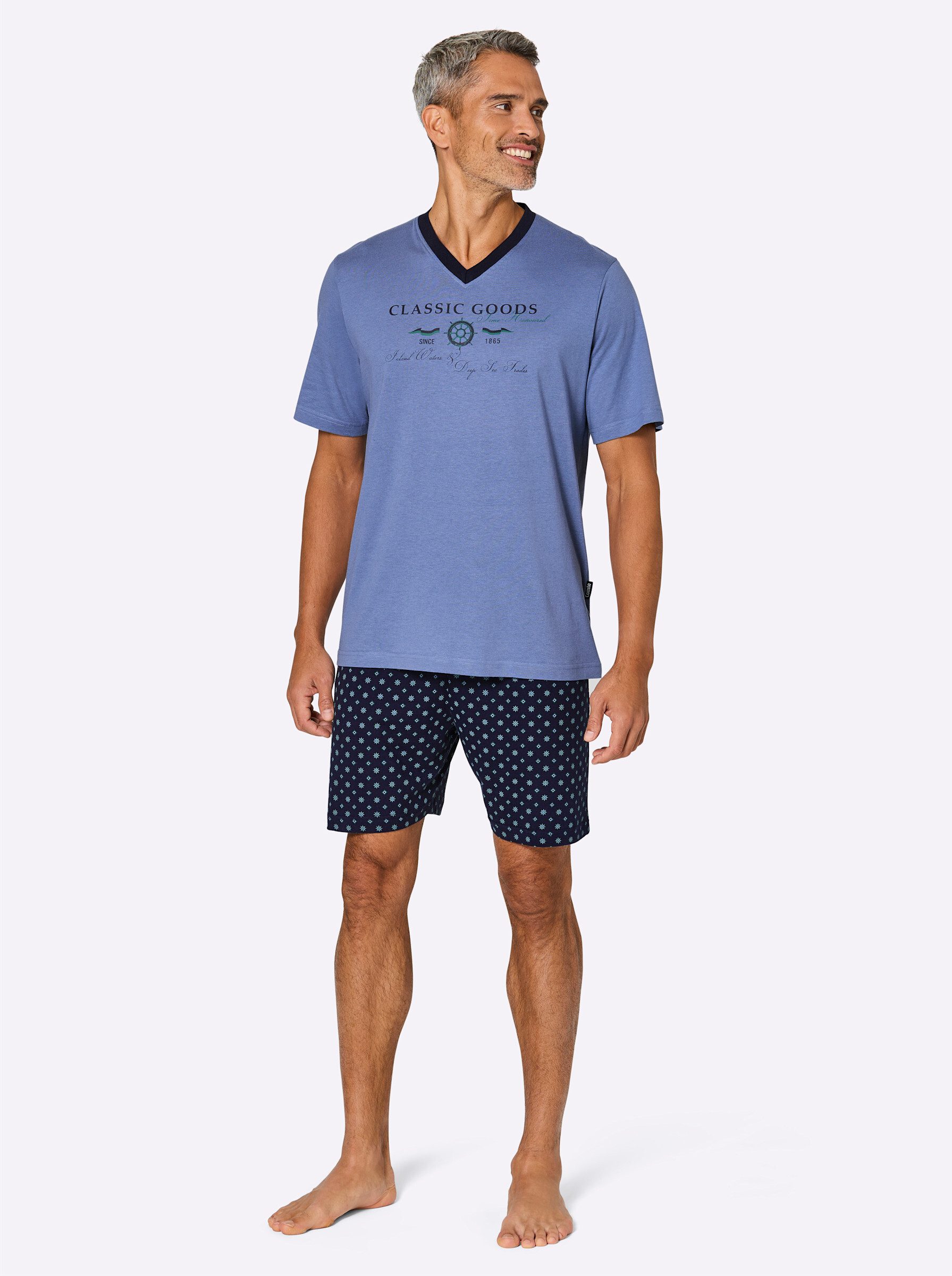 Comte Schlafanzug Shorty Kurzarm