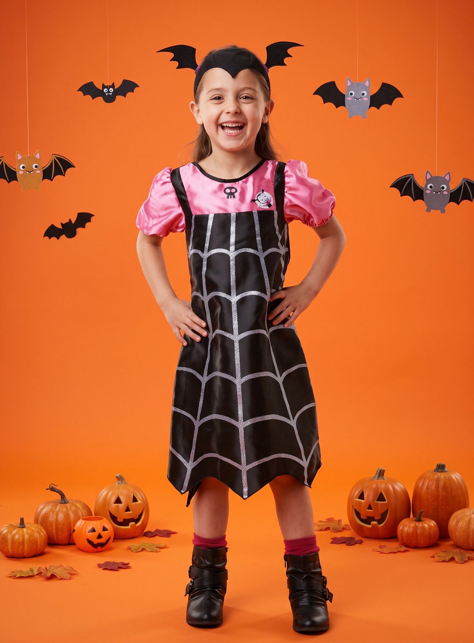 Rubie´s Vampir-Kostüm Disney's Vampirina - Fledermaus Kleid Kinderkostüm, Süßes Kostüm der kleinen Vampirin aus der Animationsserie