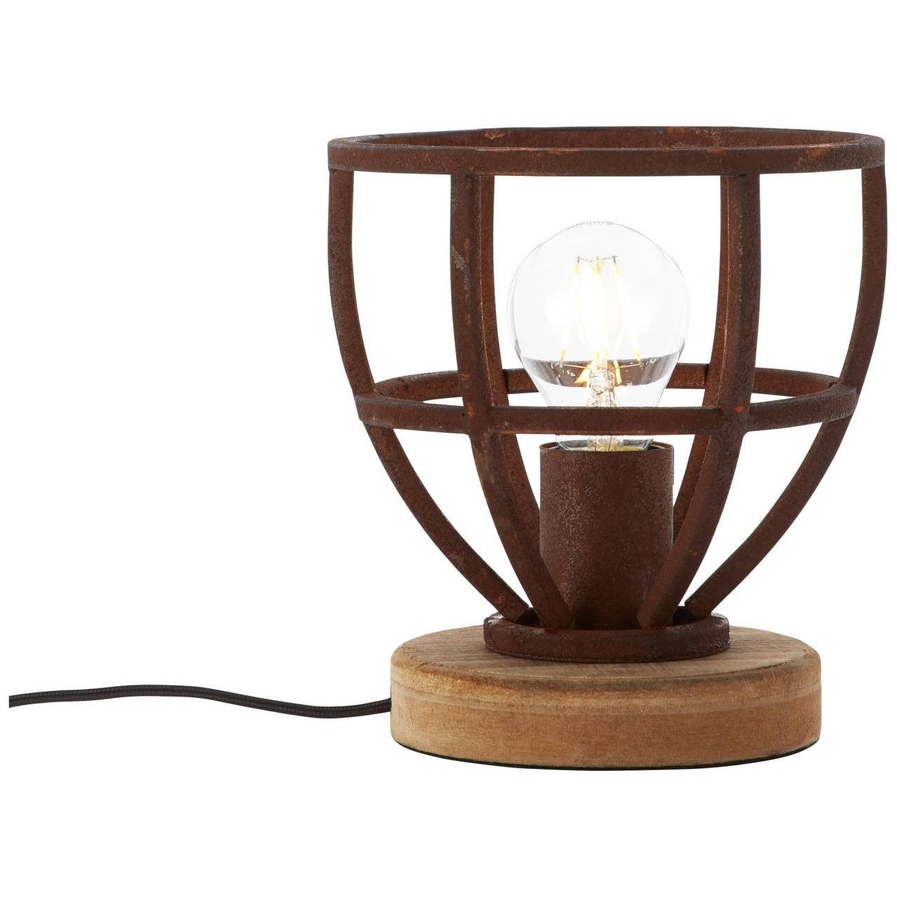 40W, Brilliant Matrix 18cm ge Lampe rostfarbend E27, Wood Tischleuchte A60, 1x Matrix Wood, Tischleuchte