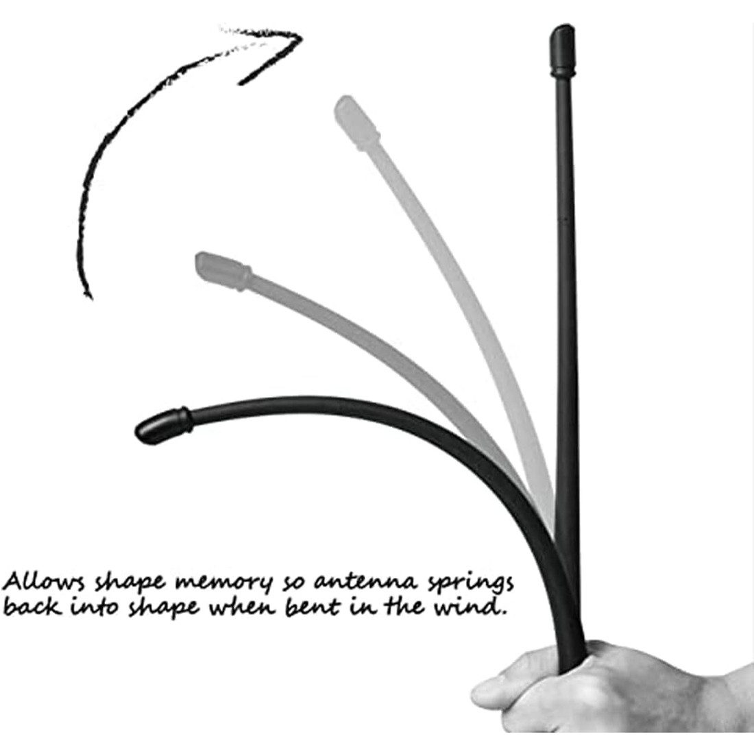 Bolwins O53 Autoantenne FM AM DAB Autoradio Stab Dachantenne Gewinde Adapter Dachantenne (AM/FM/DAB/GPS/GSM, für Fahrzeug, Verstärkung: 6 dB), 19,7 cm, robust,  – Bild 4 von 5