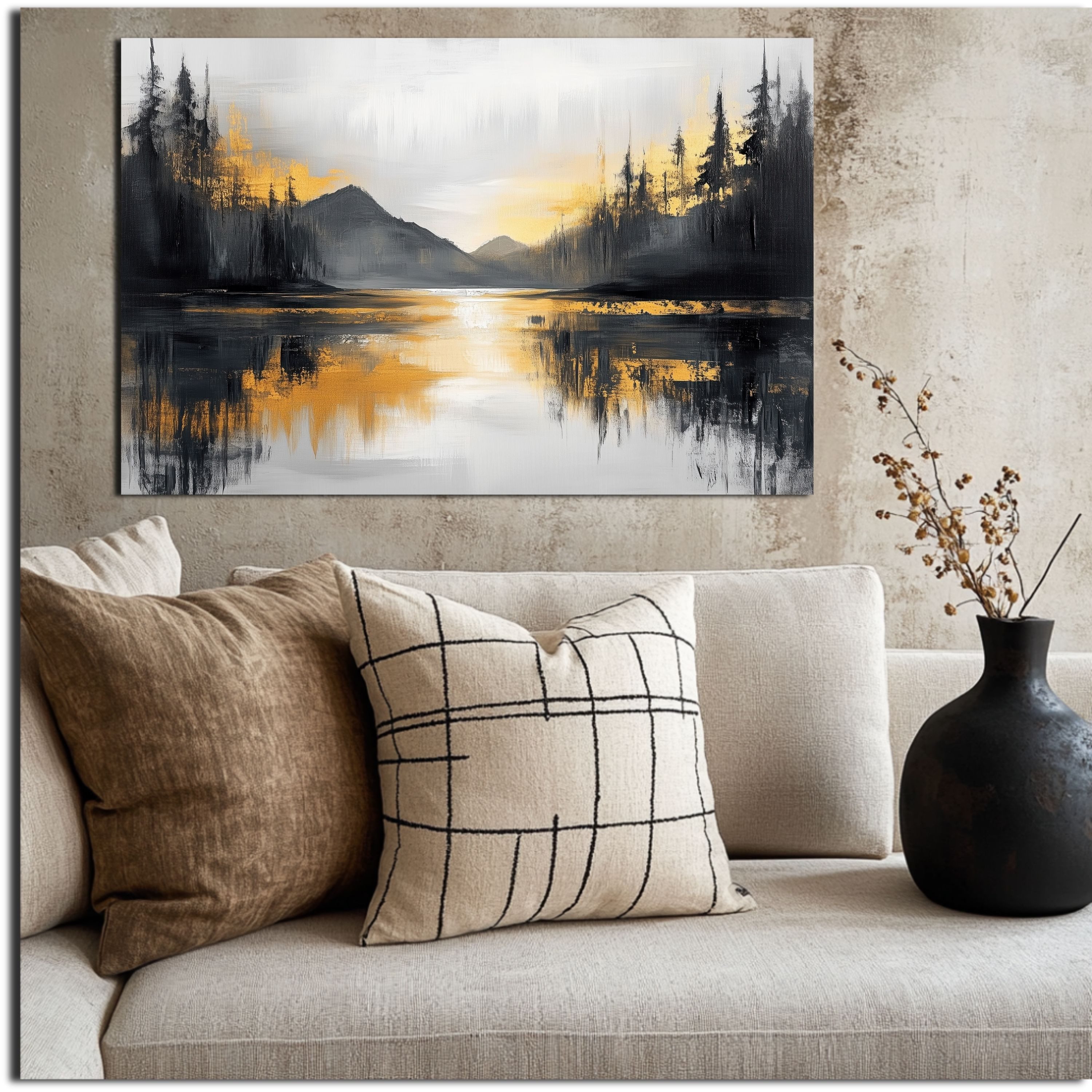 DARO Design Leinwandbild Modern Abstrakt Wandbilder XXL Wandbild Wand Deko günstig online kaufen