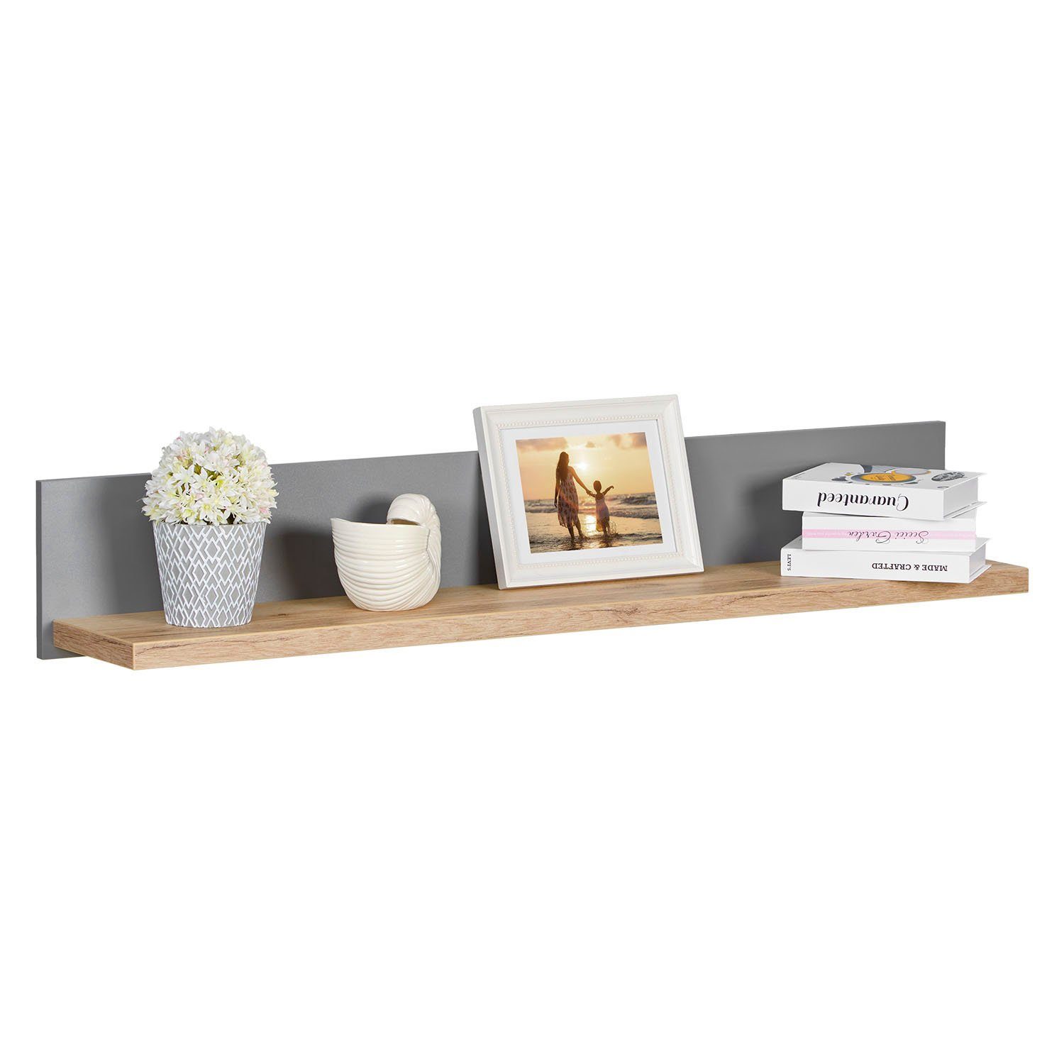 tlg. Set Grau Schrankwand, Homestyle4u Anbauwand 4 Wohnwand (4-St)