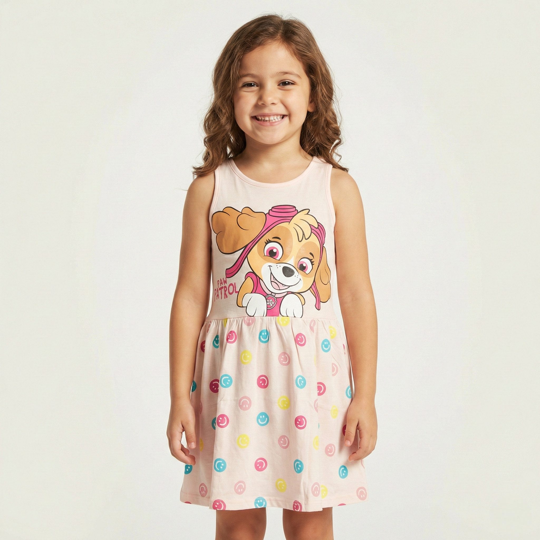 PAW PATROL Sommerkleid Paw Patrol Skye Kinder Mädchen kurzarm Kleid Sommerkleid 100% Baumwolle, Gr. 92 bis 128