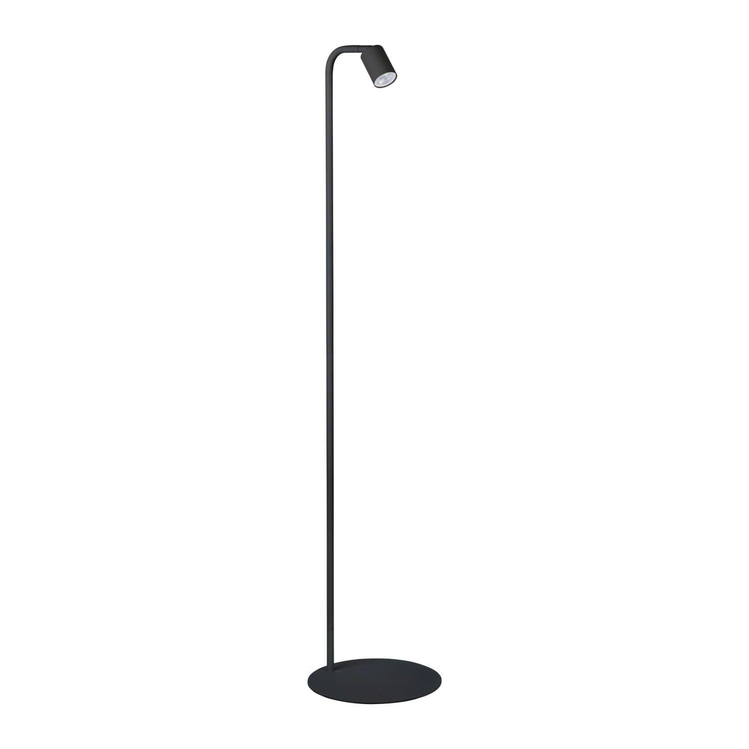 GU10 cm ohne Metall 140 Stehlampe Licht-Erlebnisse verstellbarer Schwarz Wohnzimmer Stehlampe Schirm WILLEM, Leuchtmittel,
