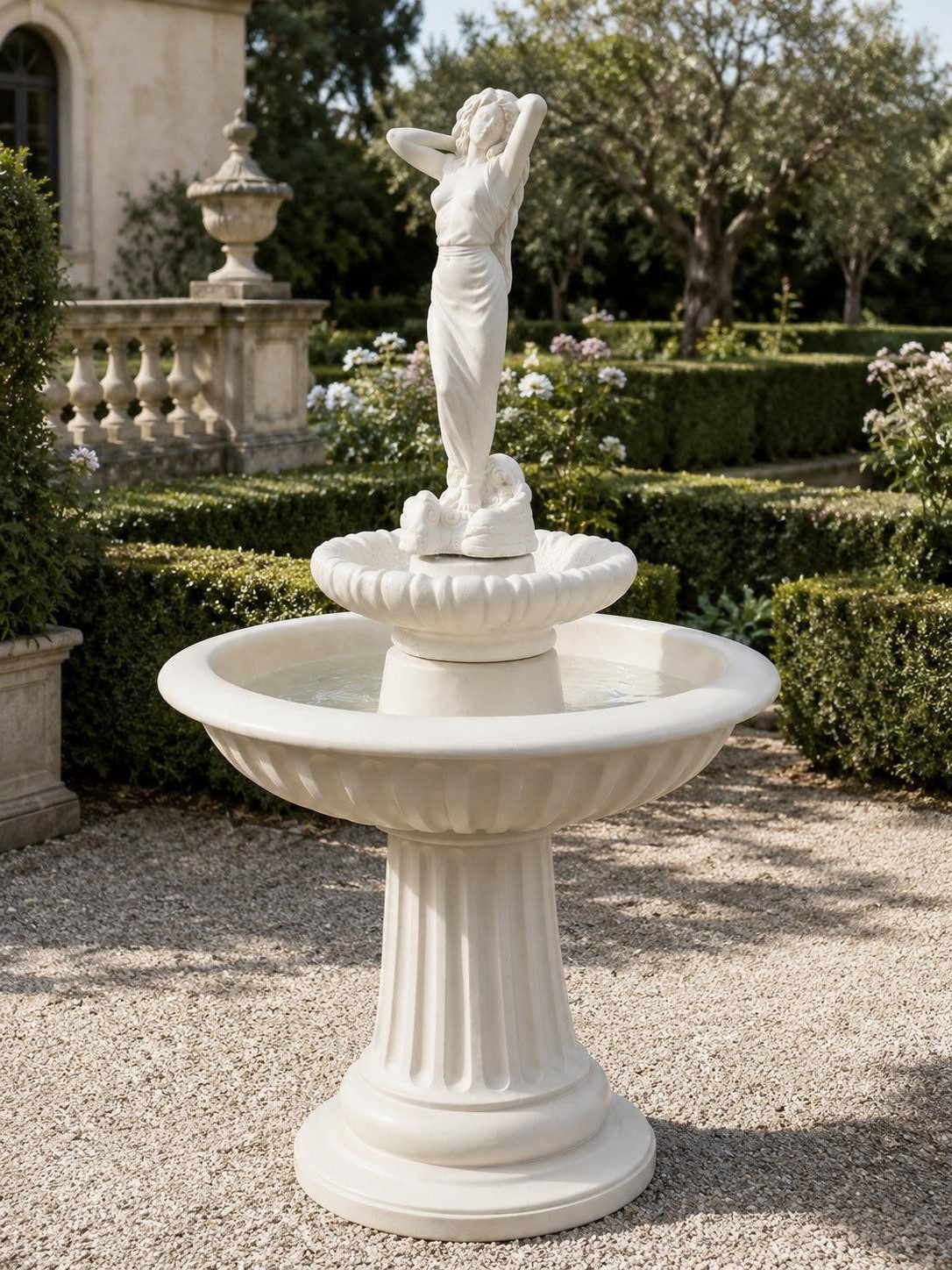Xlmoebel Gartenbrunnen Garten Springbrunnen 172 cm Zierbrunnen Skulptur Teich Fontaine Sofort, (1 tlg)