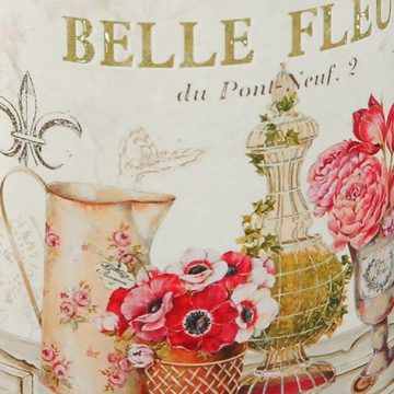 Linoows Pflanzkübel Pflanzgefäß Blumen Gießkanne Kanne zum bepflanzen, Pflanzentopf "Belle Fleur", Landhaus Pflanzgefäß