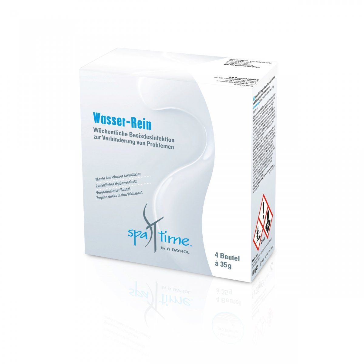 Bayrol Технічне обслуговування басейну Bayrol SpaTime Wasser Rein 4 Beutel à 35 g Hygiene Klarheit für Whirlp